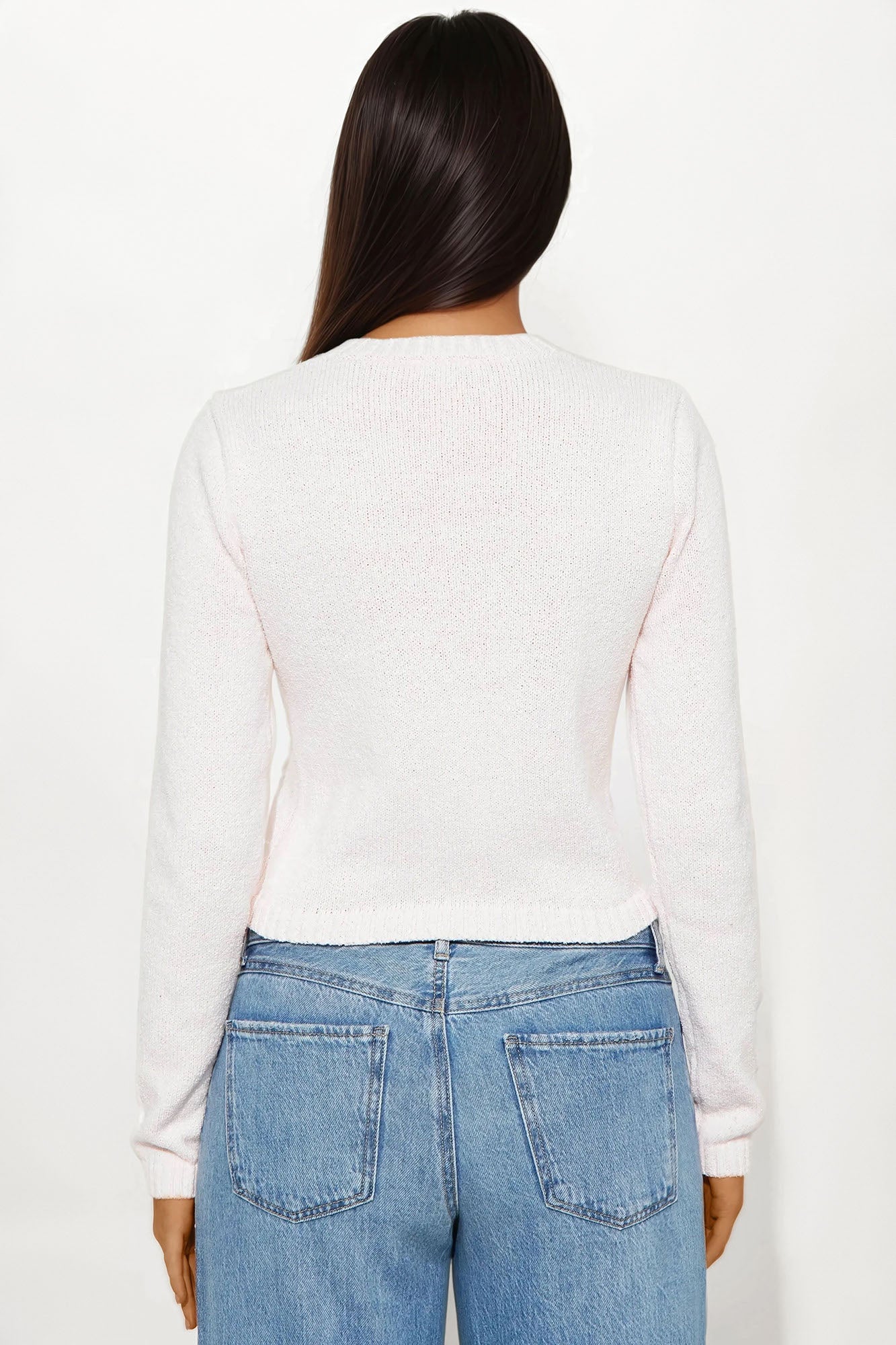 Professionally Chic Cardigan Sweater - Pink - Image 3