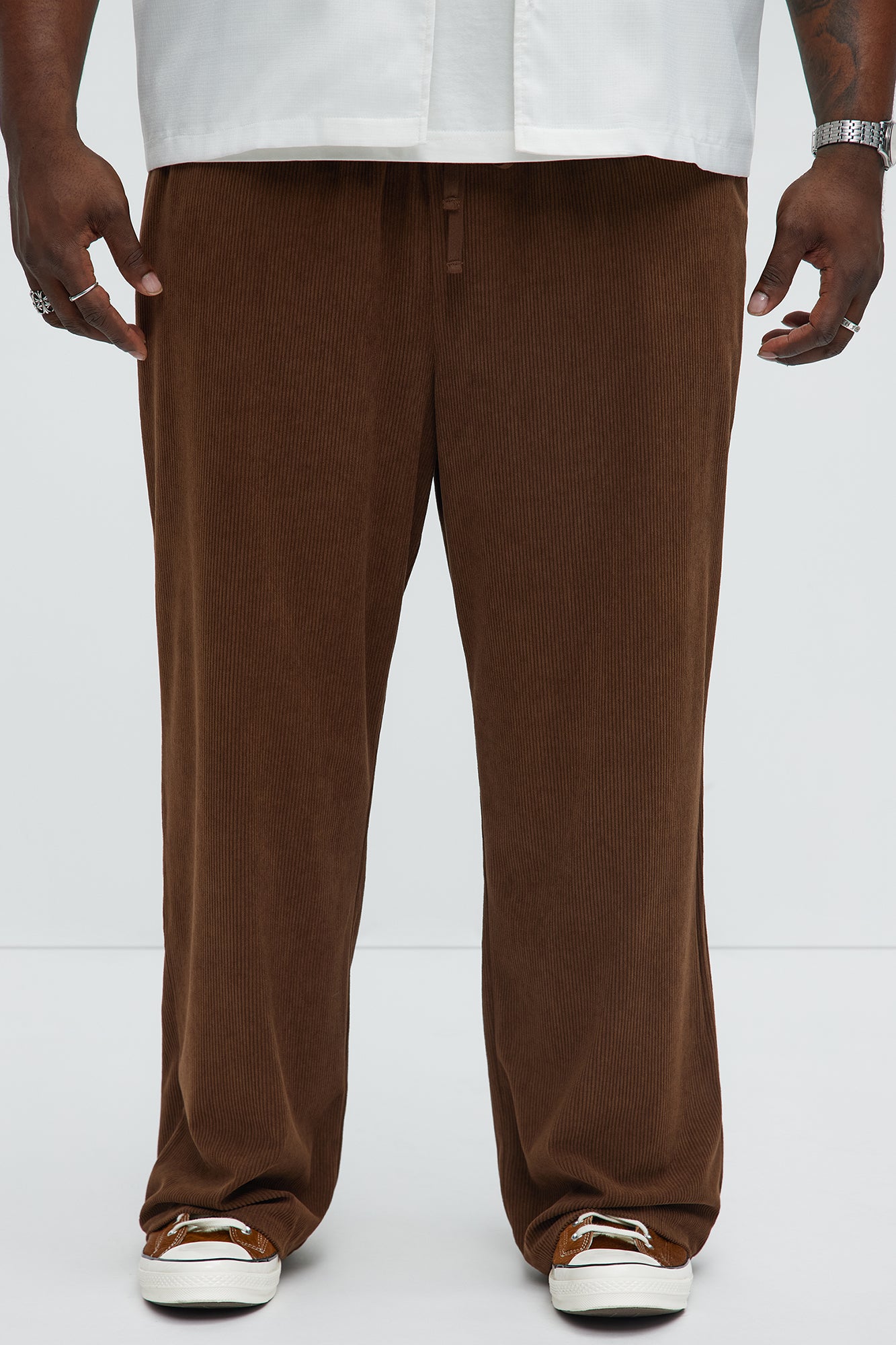 Beau Baggy Corduroy Pants - Brown - Image 5