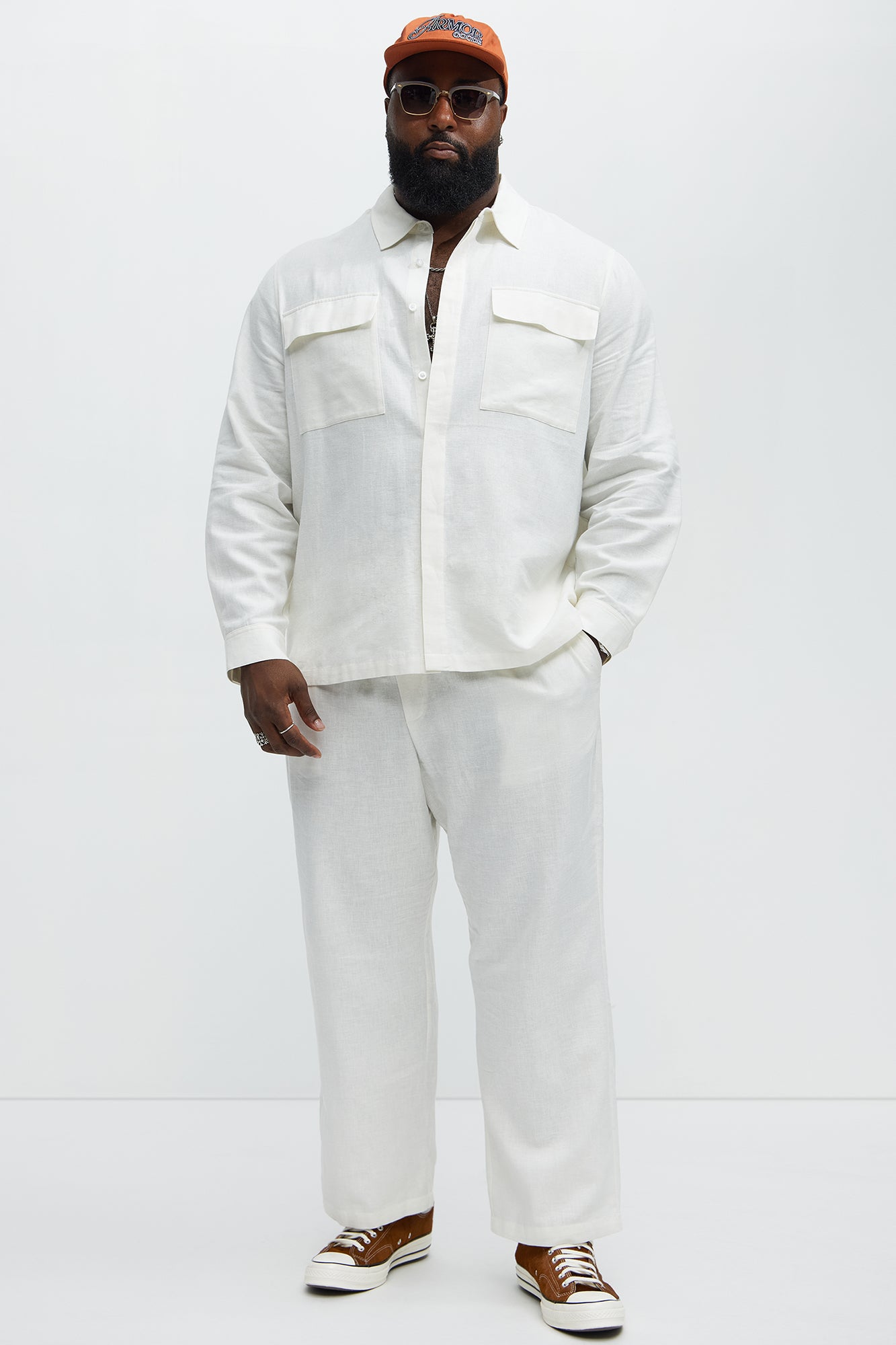 Bahamas Linen Long Sleeve Shirt - White - Image 6