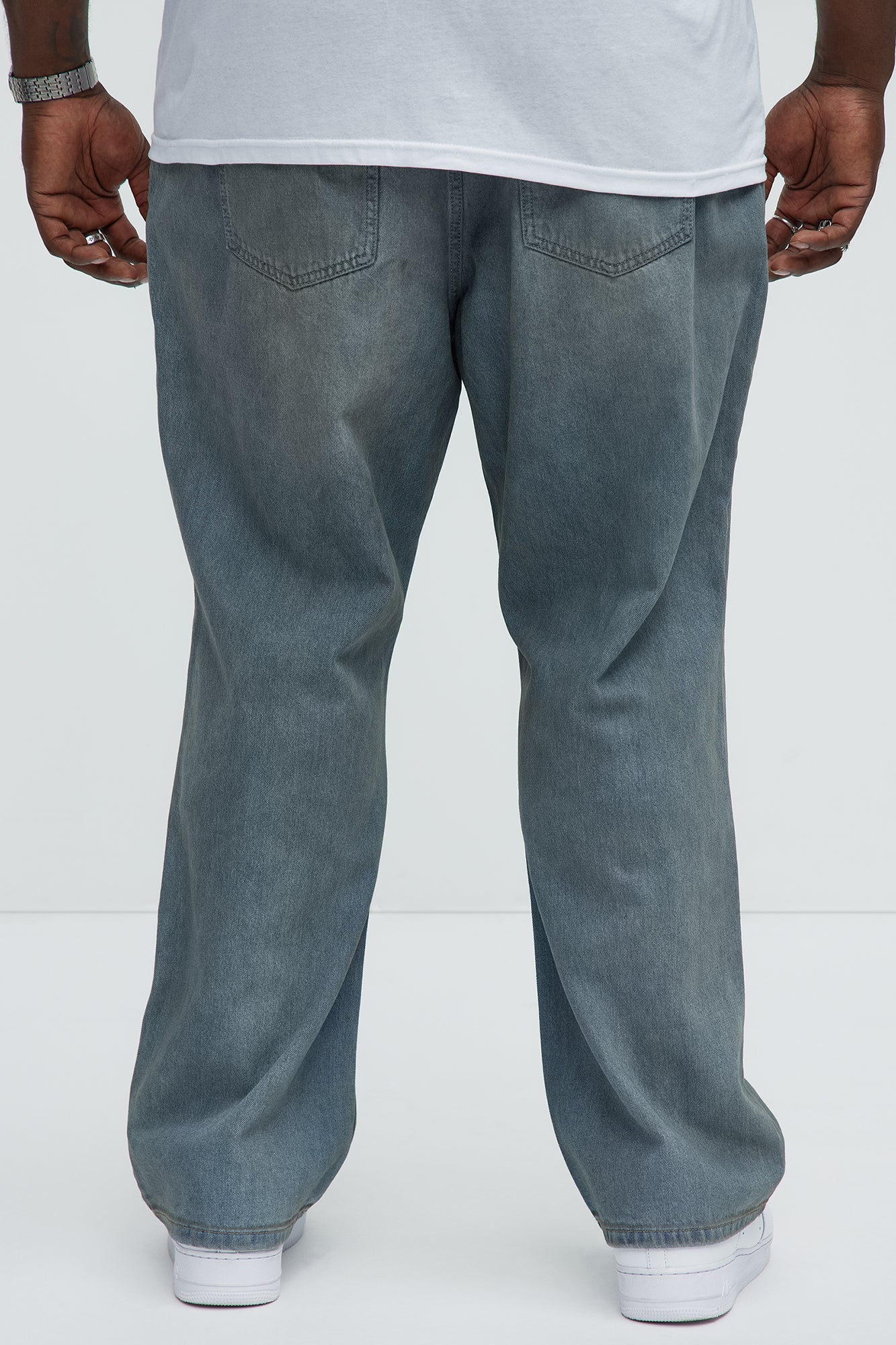 Roll Out Ripped Straight Jeans - Light Blue Wash - Image 8