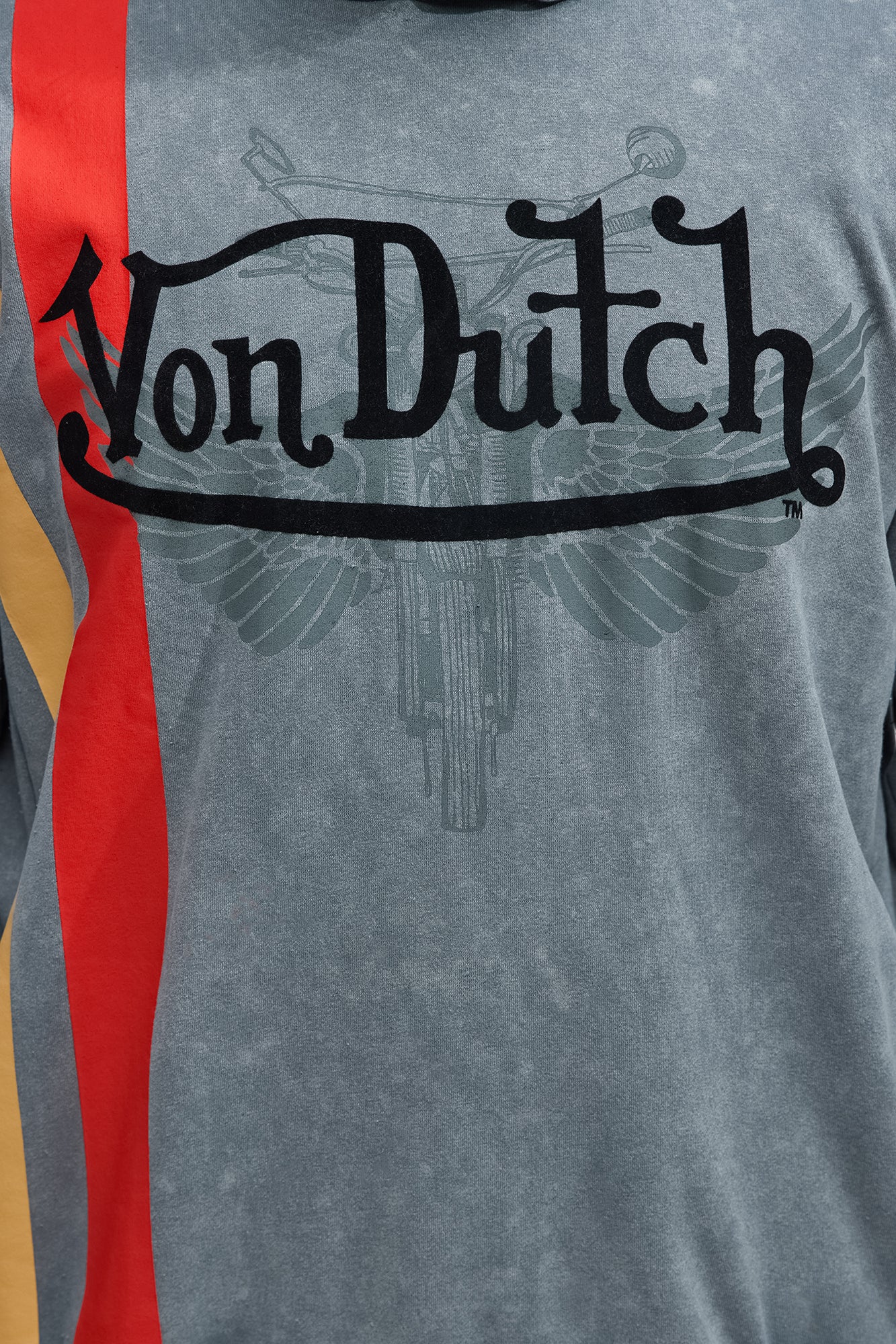 Von Dutch Racing Stripes Hoodie - Charcoal - Image 7