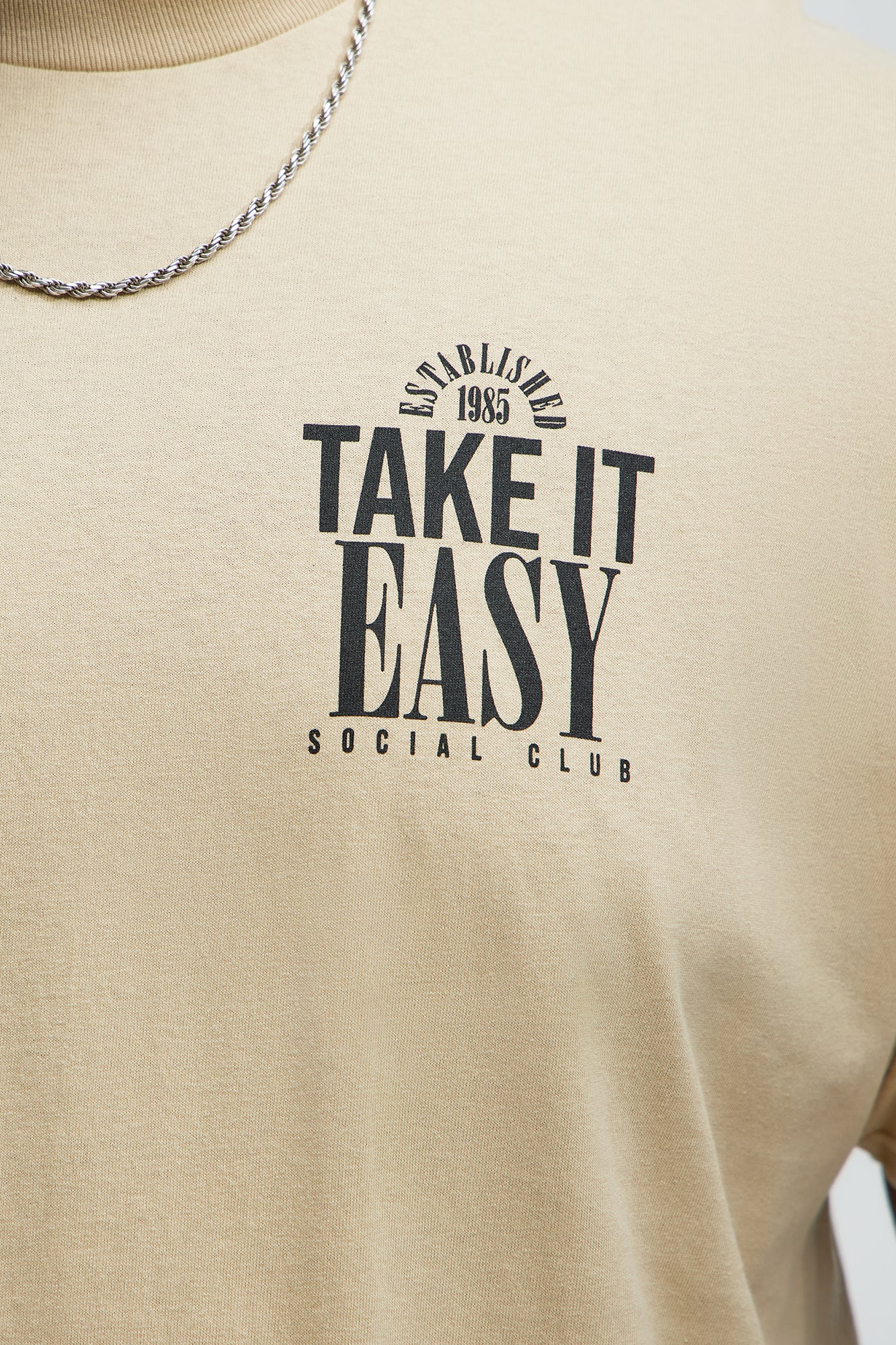 Take It Easy Relax Short Sleeve Tee - Sand - Image 8