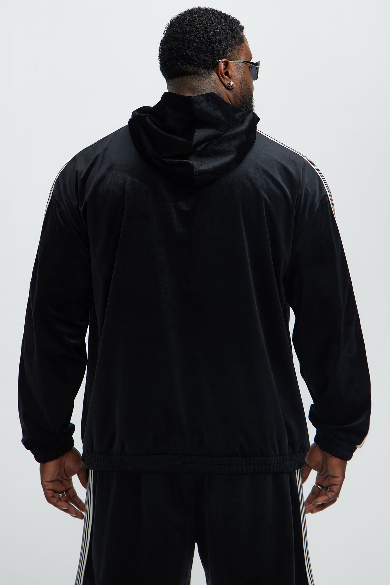 Like You Do Velour Oversized Hoodie - Black - Image 7