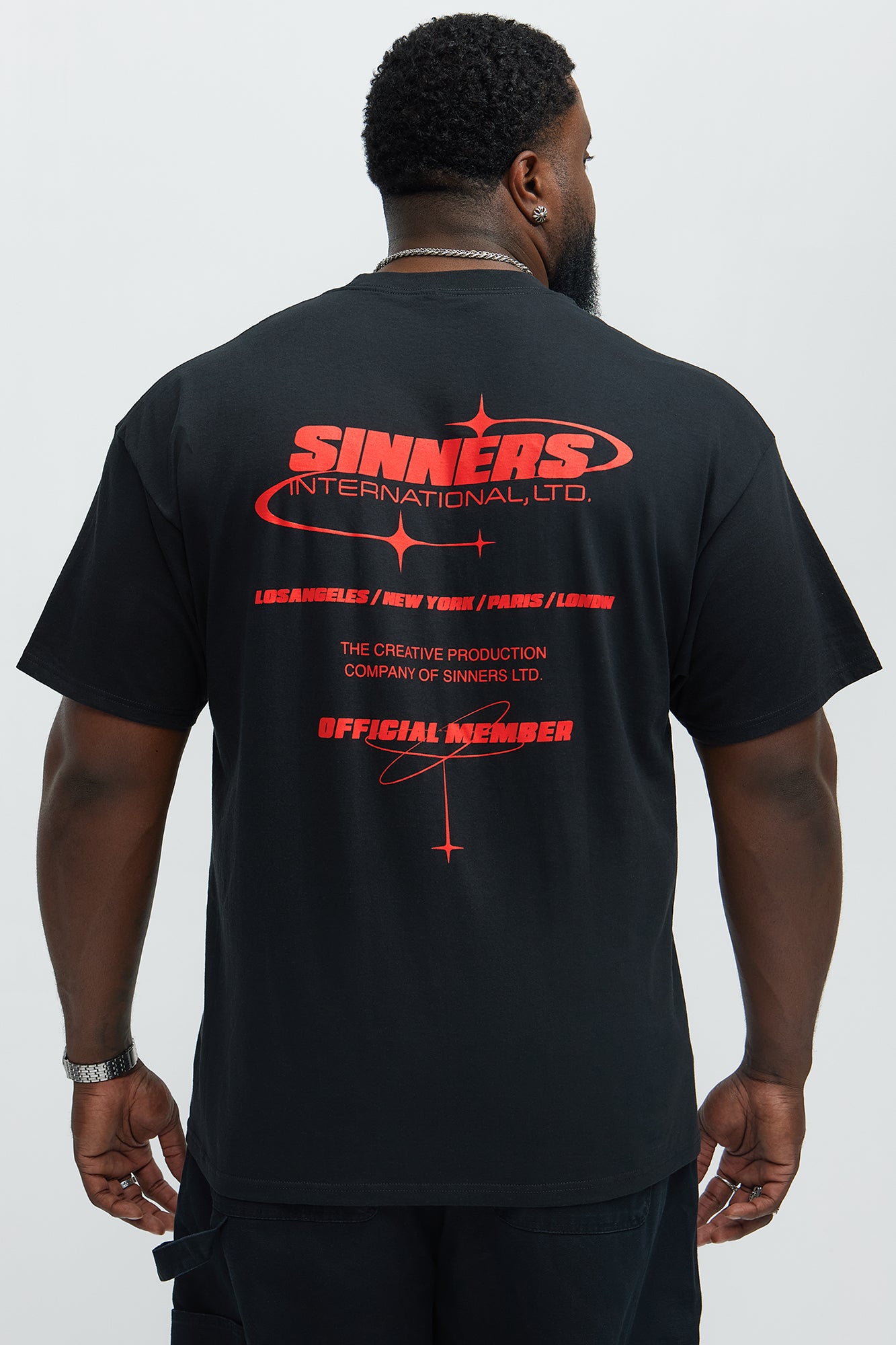 Worldwide Sinners Short Sleeve Tee - Black - Image 5