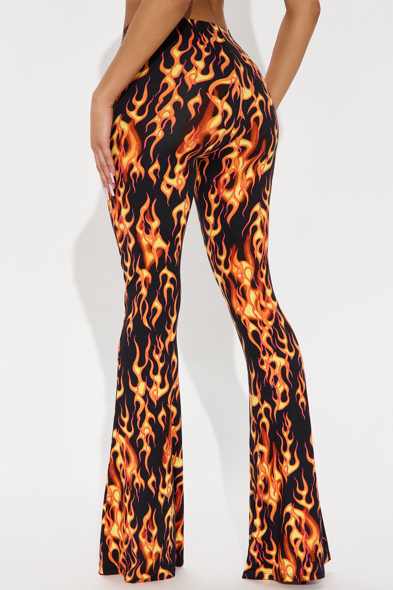 Fire Flames Flare Pant - Black/combo - Image 3