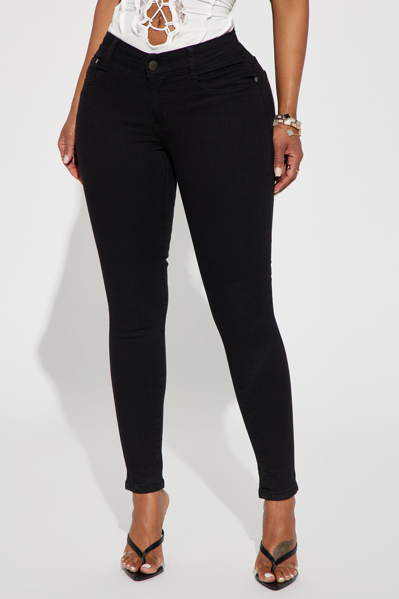 All The Booty Ripped Skinny Jeans - Black - Image 4