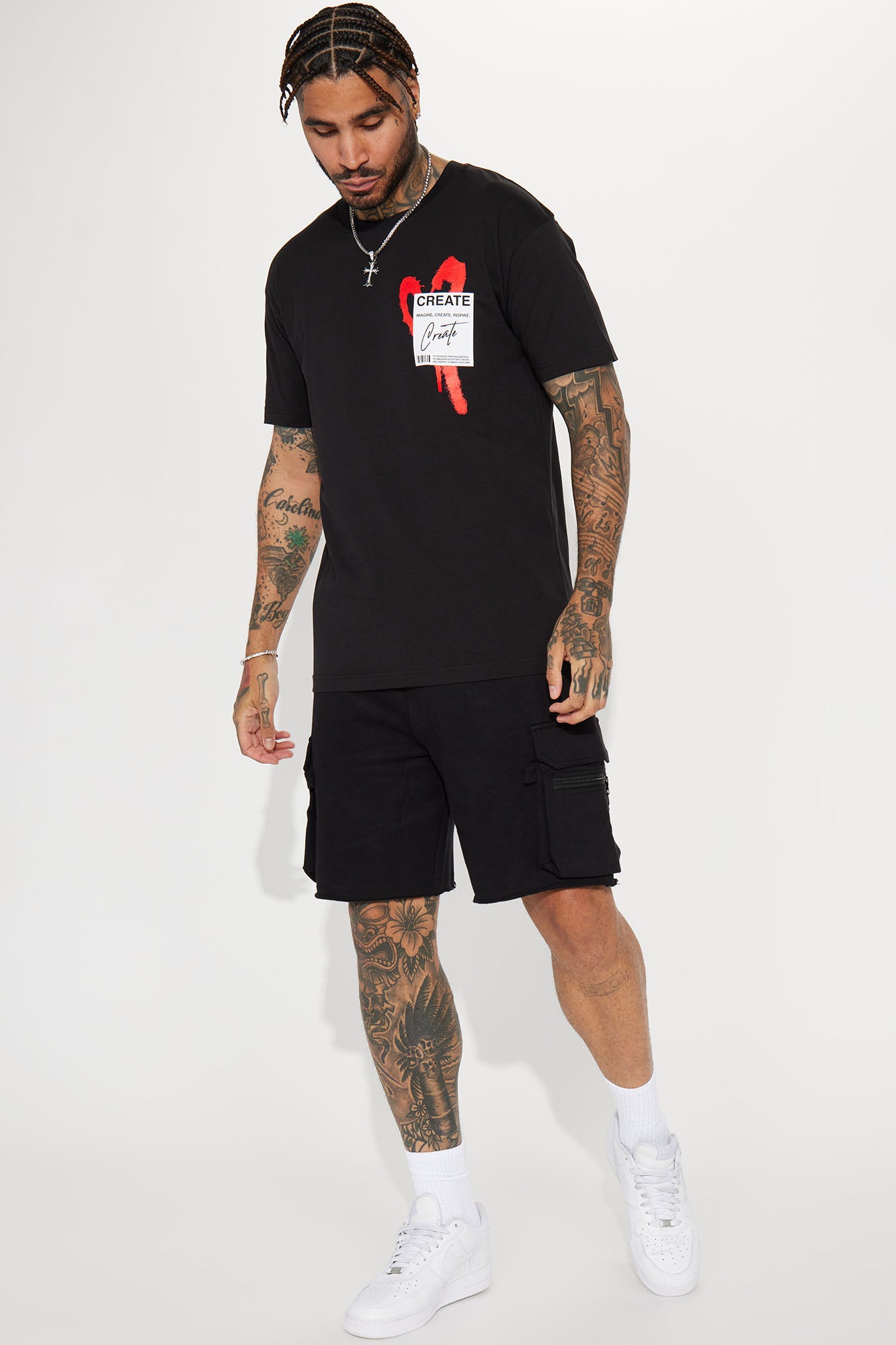 Create Love Short Sleeve Tee - Black - Image 4