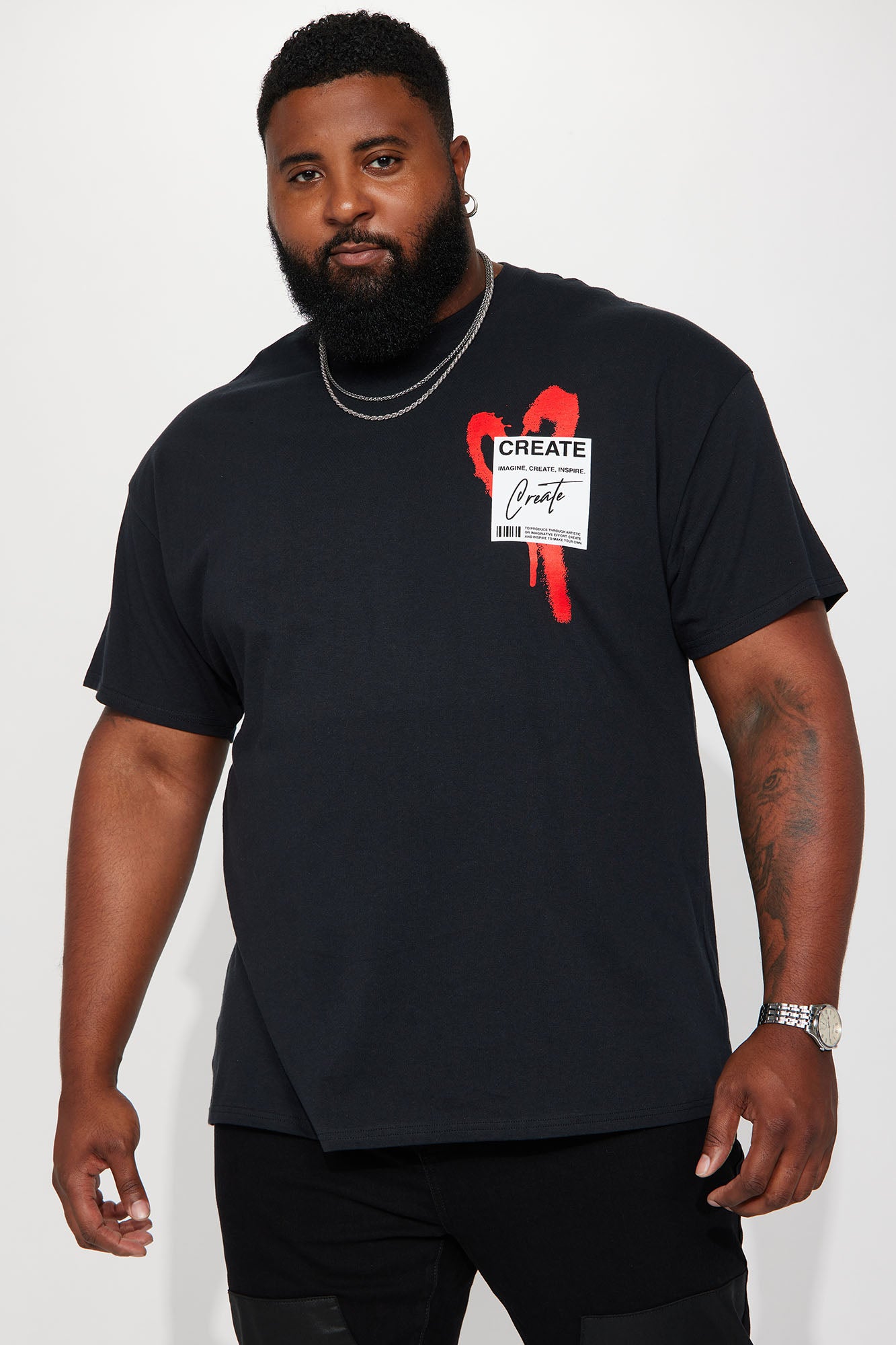 Create Love Short Sleeve Tee - Black - Image 3