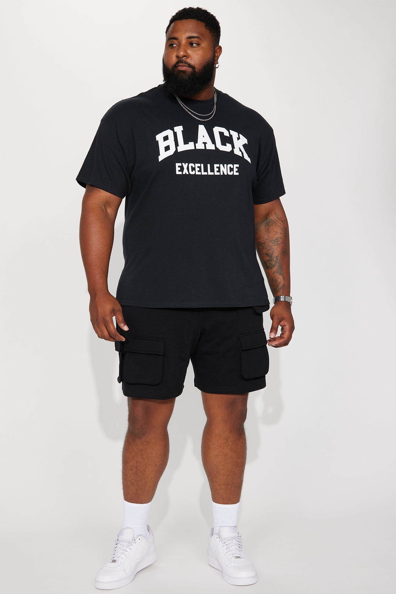 Black Excellence Varsity Short Sleeve Tee - Black - Image 5