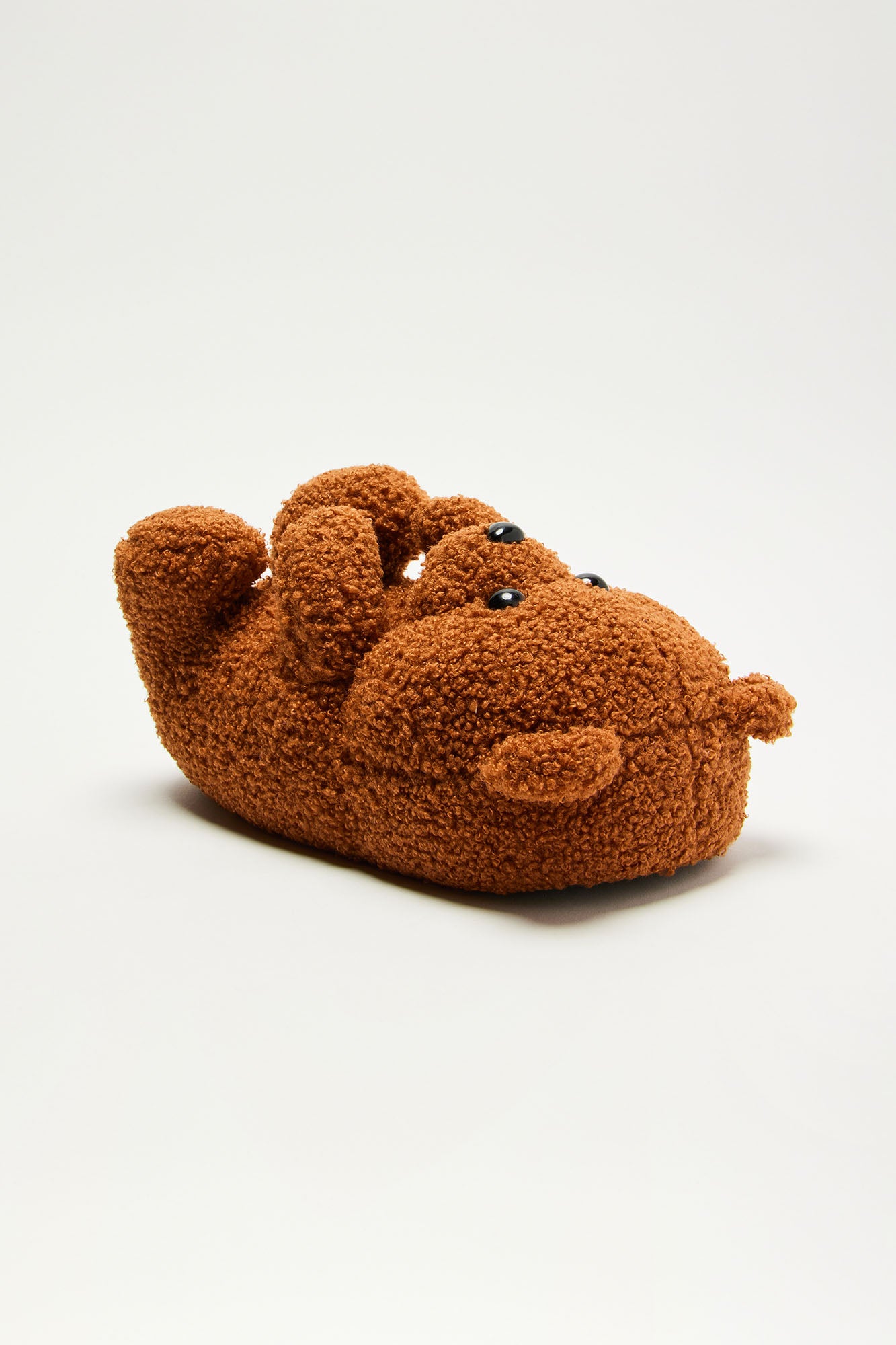 Beary Cute Sherpa Slippers - Tan - Image 3