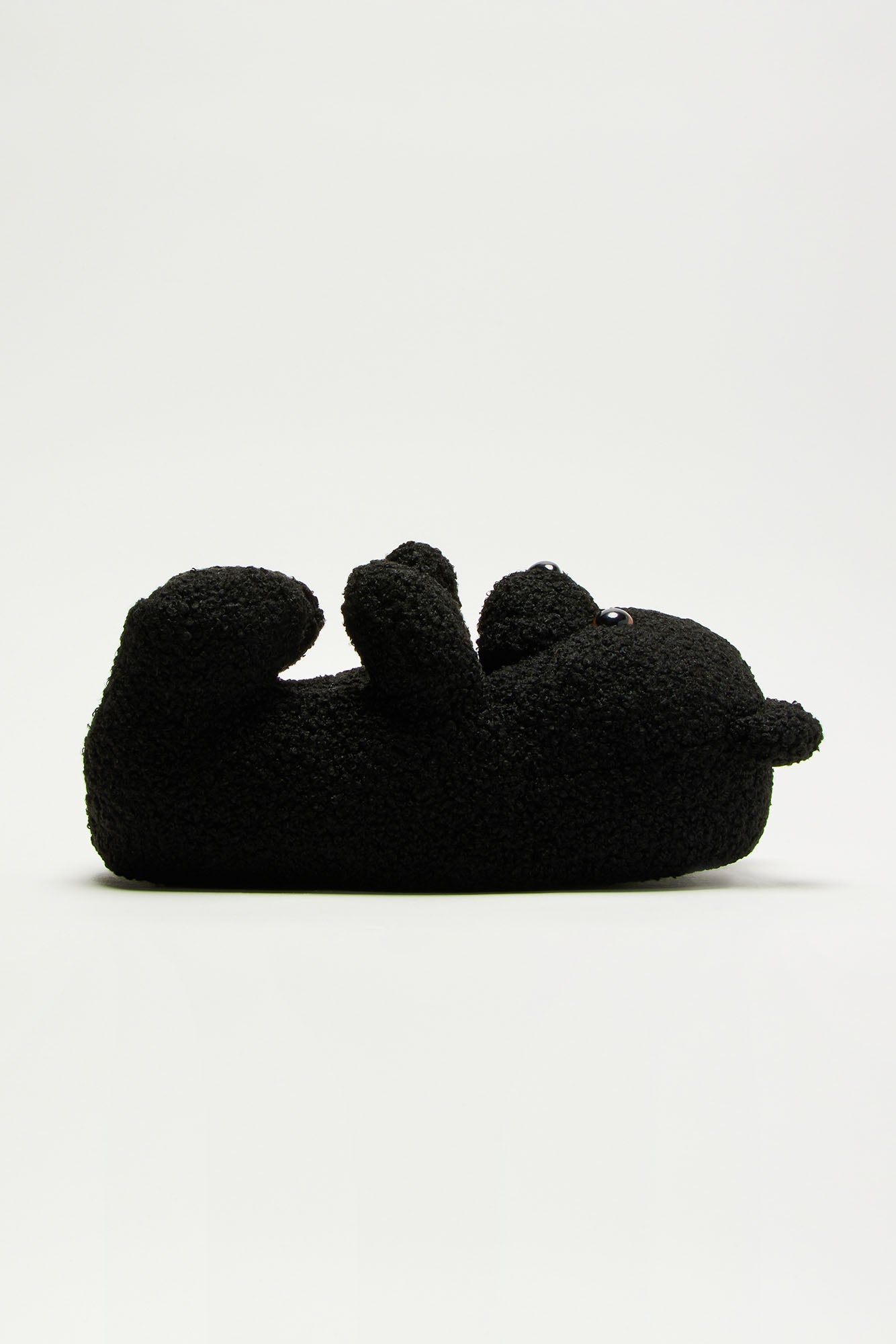 Beary Cute Sherpa Slippers - Black - Image 4
