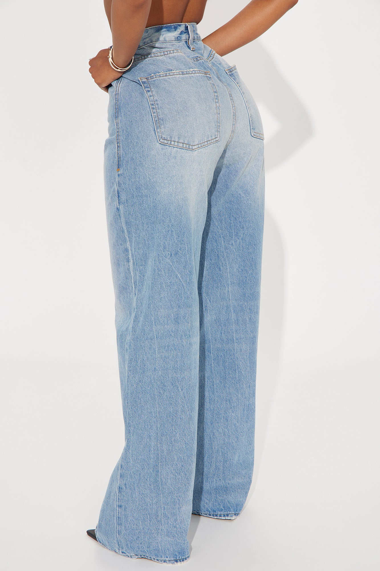 Back In The Game Baggy Jeans - Medium Wash - Image 3