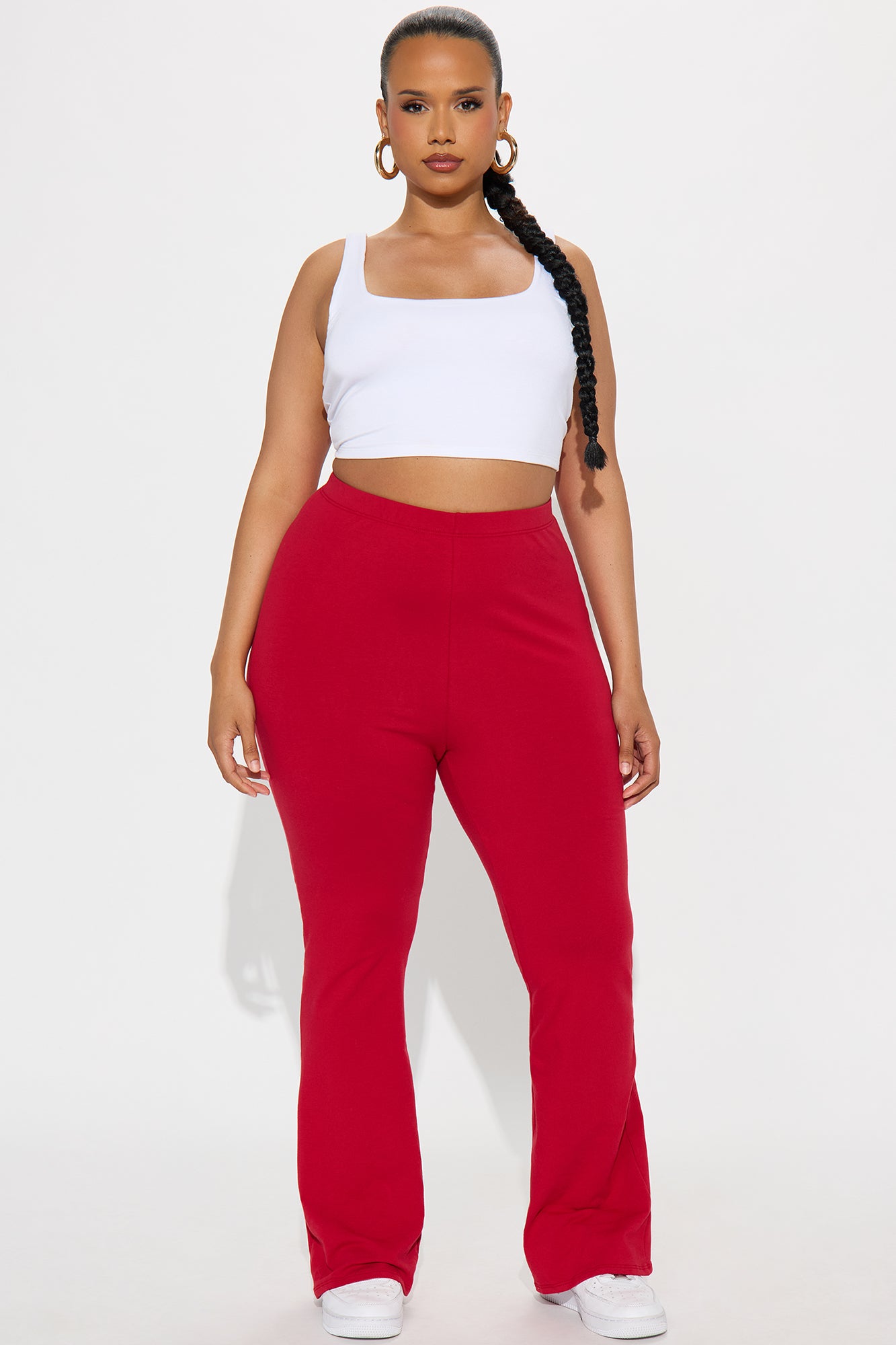 Petite Adriana Flare Pant - Red - Image 4