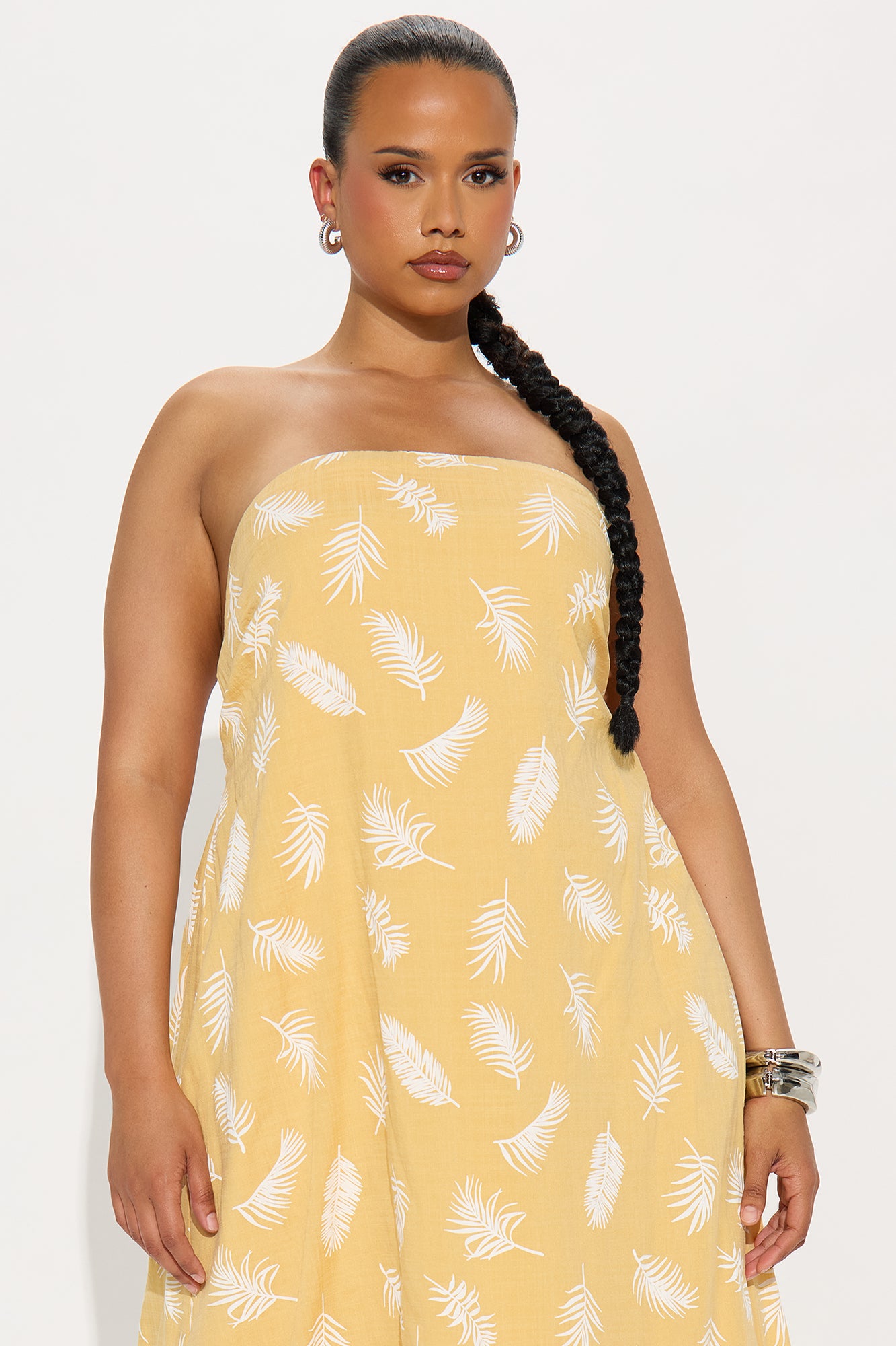 Camille Linen Maxi Flowy Dress - Yellow - Image 5