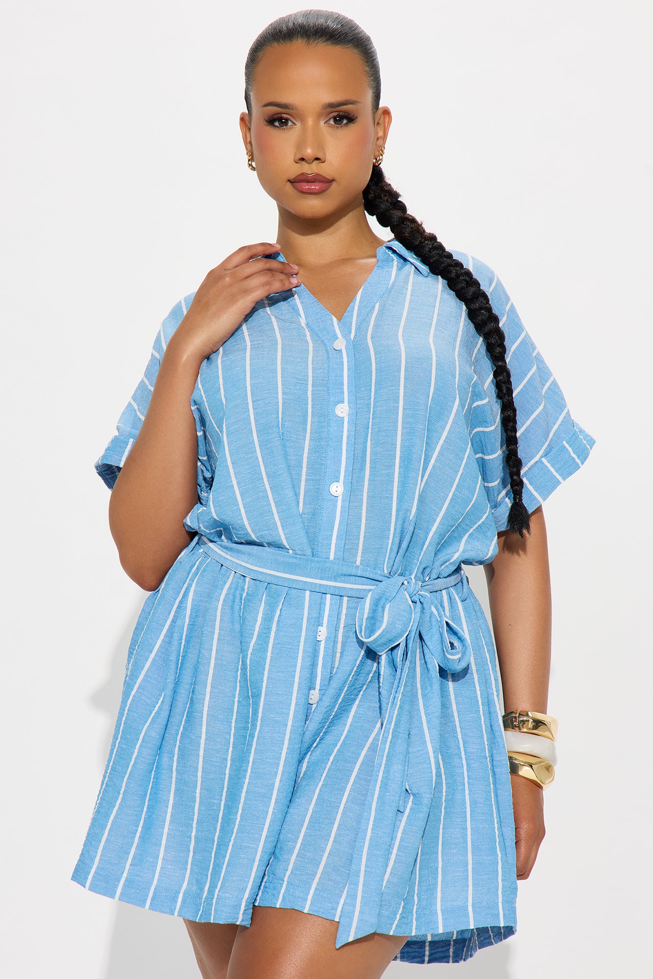 Out Of Line Romper - Blue/combo - Image 4