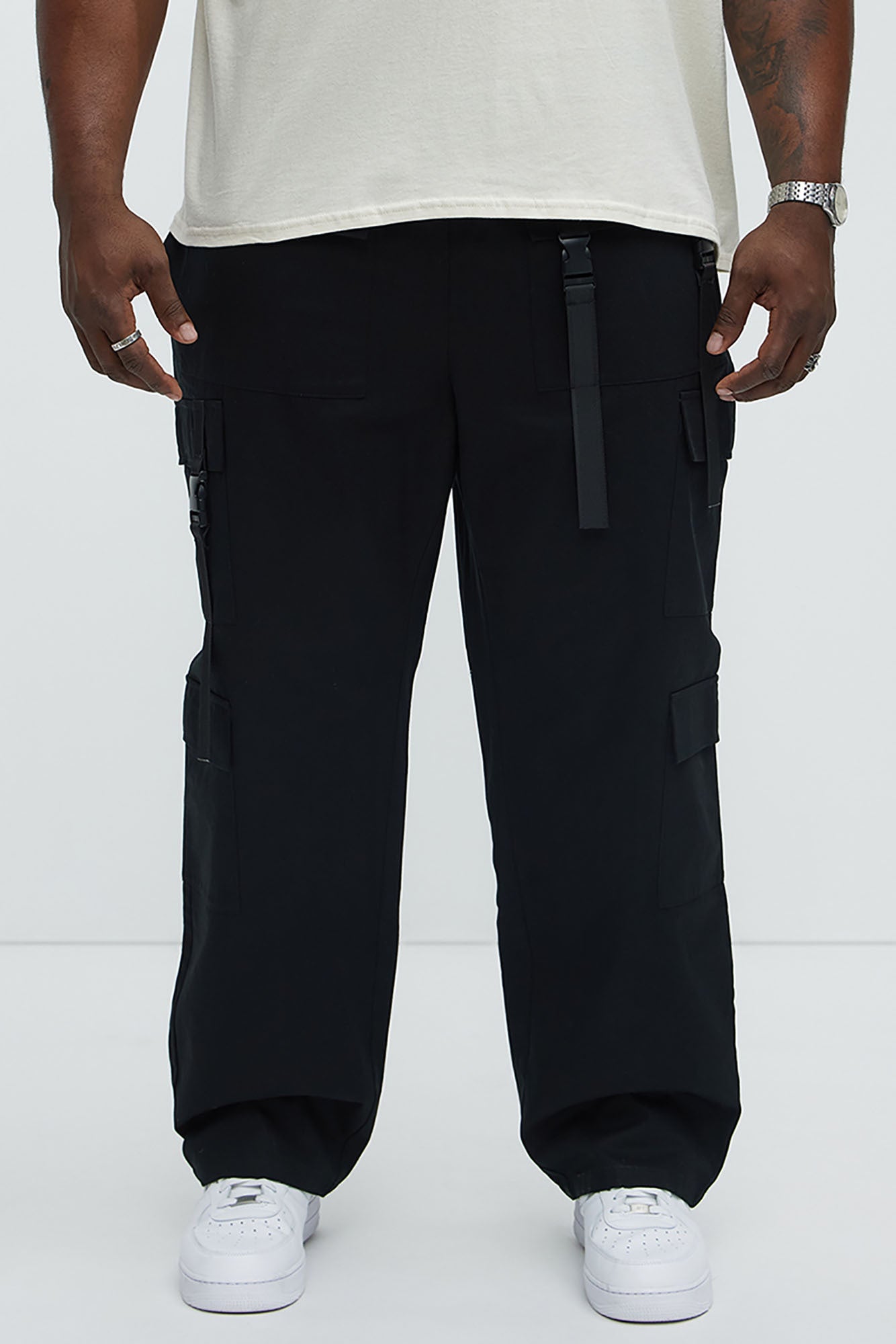 Caught Myself Straight Cargo Pants - Black - Image 5