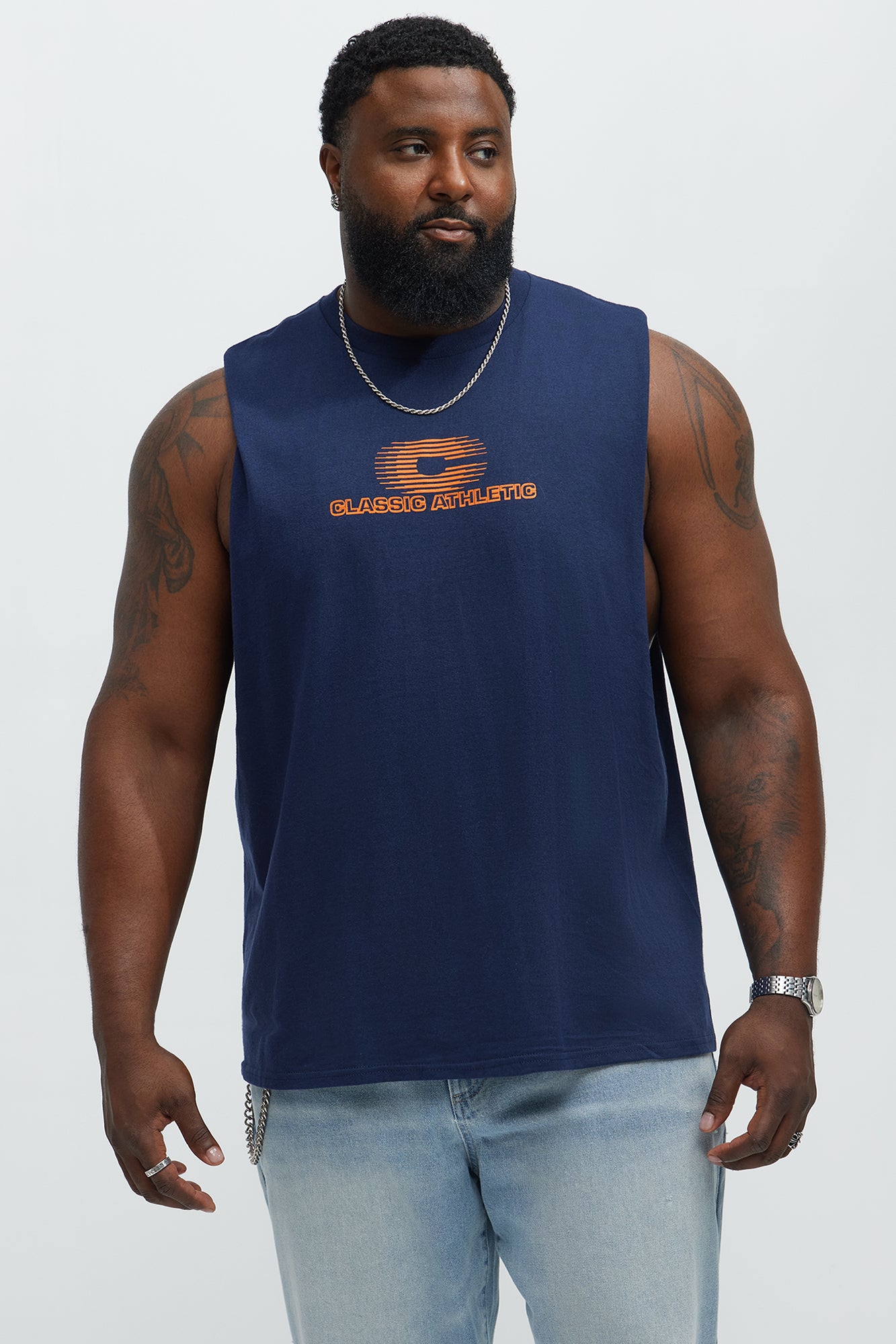 Classic Athletic Muscle Tee - Navy - Image 6