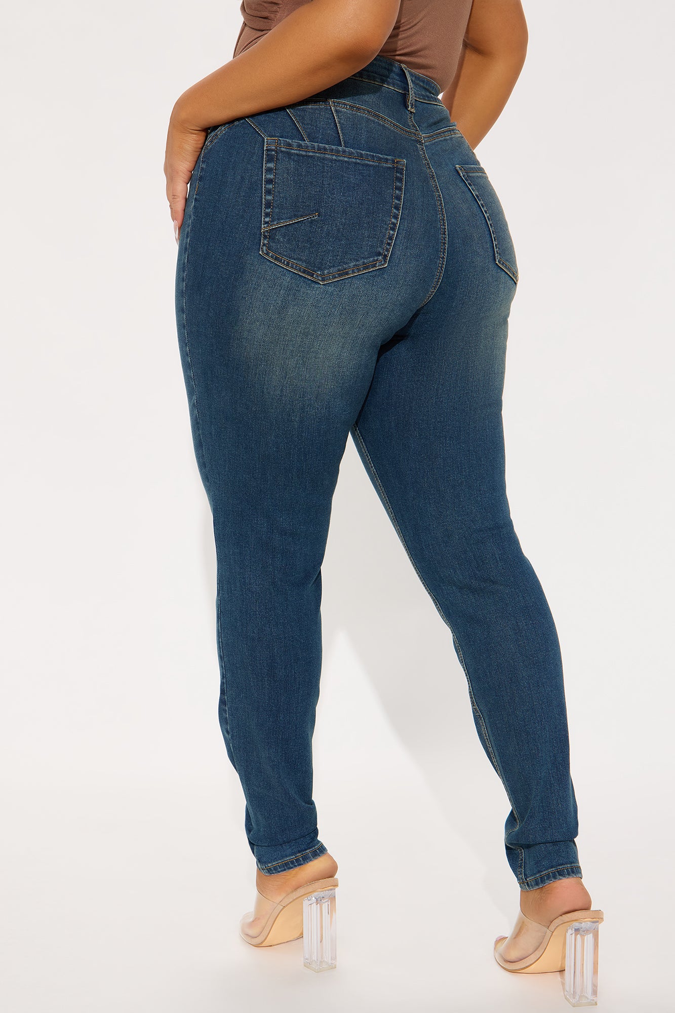 Tall Mia Booty Lifting Stretch Skinny Jeans - Dark Wash - Image 6