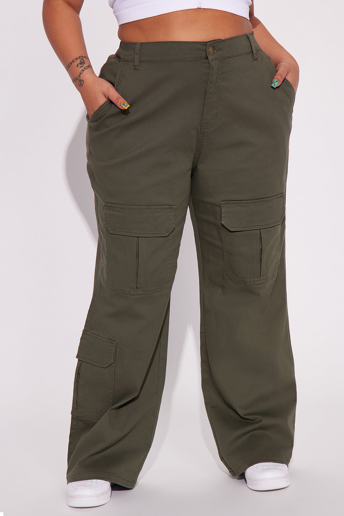 Out Of My Lane Cargo Pant - Olive - Image 5