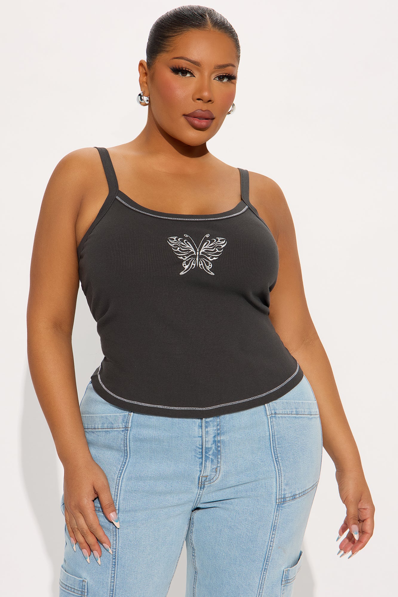 Butterfly Kisses Top - Grey - Image 4