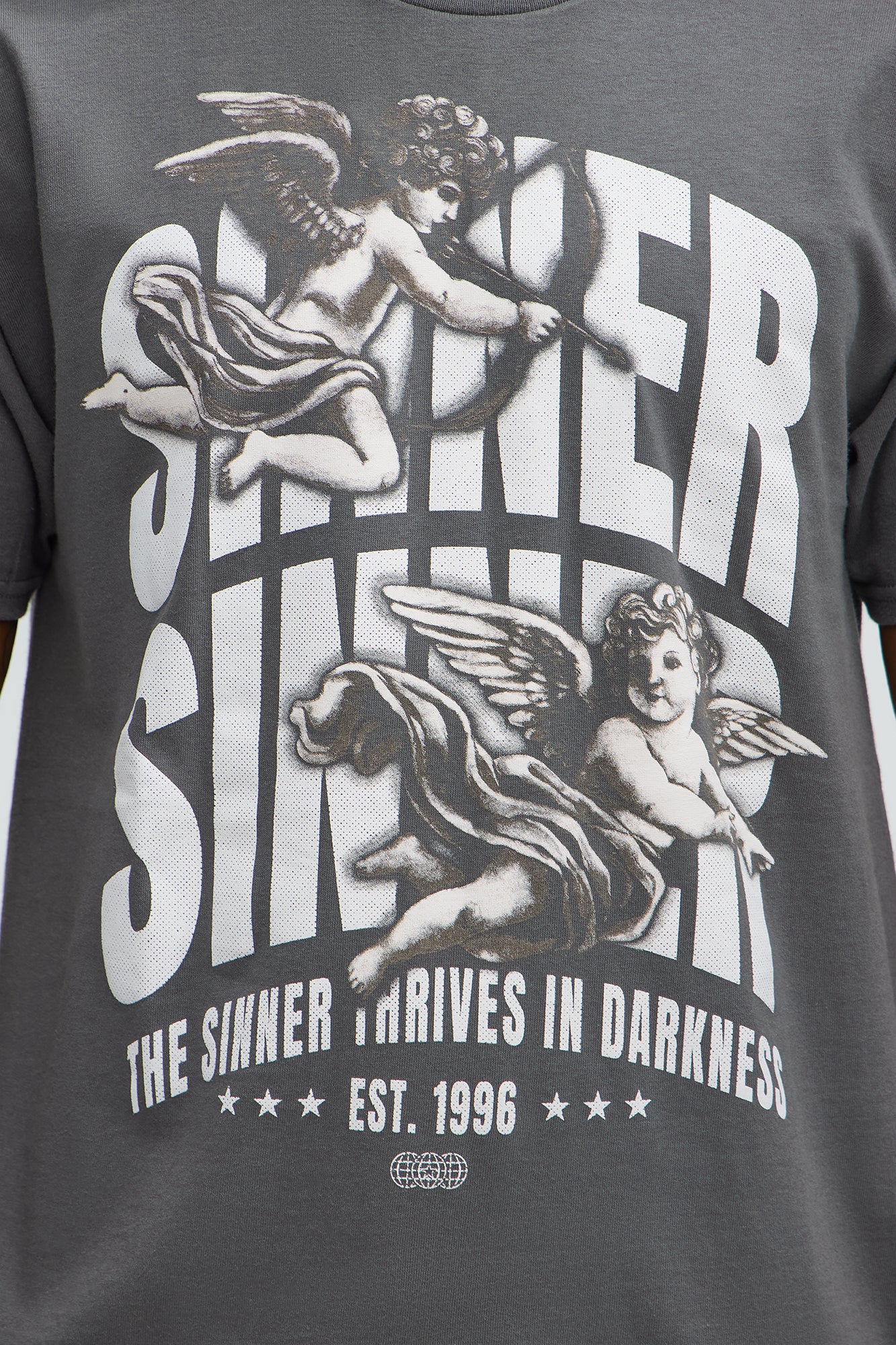 Sinner's Haven Short Sleeve Tee - Charcoal - Image 3