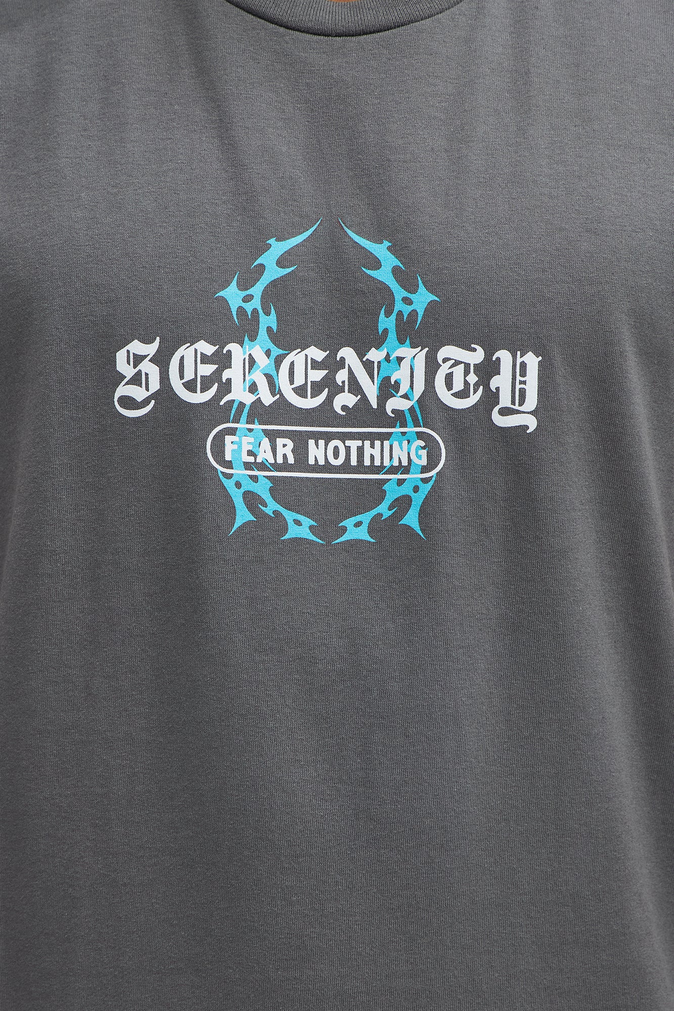 Serenity Fear Nothing Muscle Tee - Charcoal - Image 3