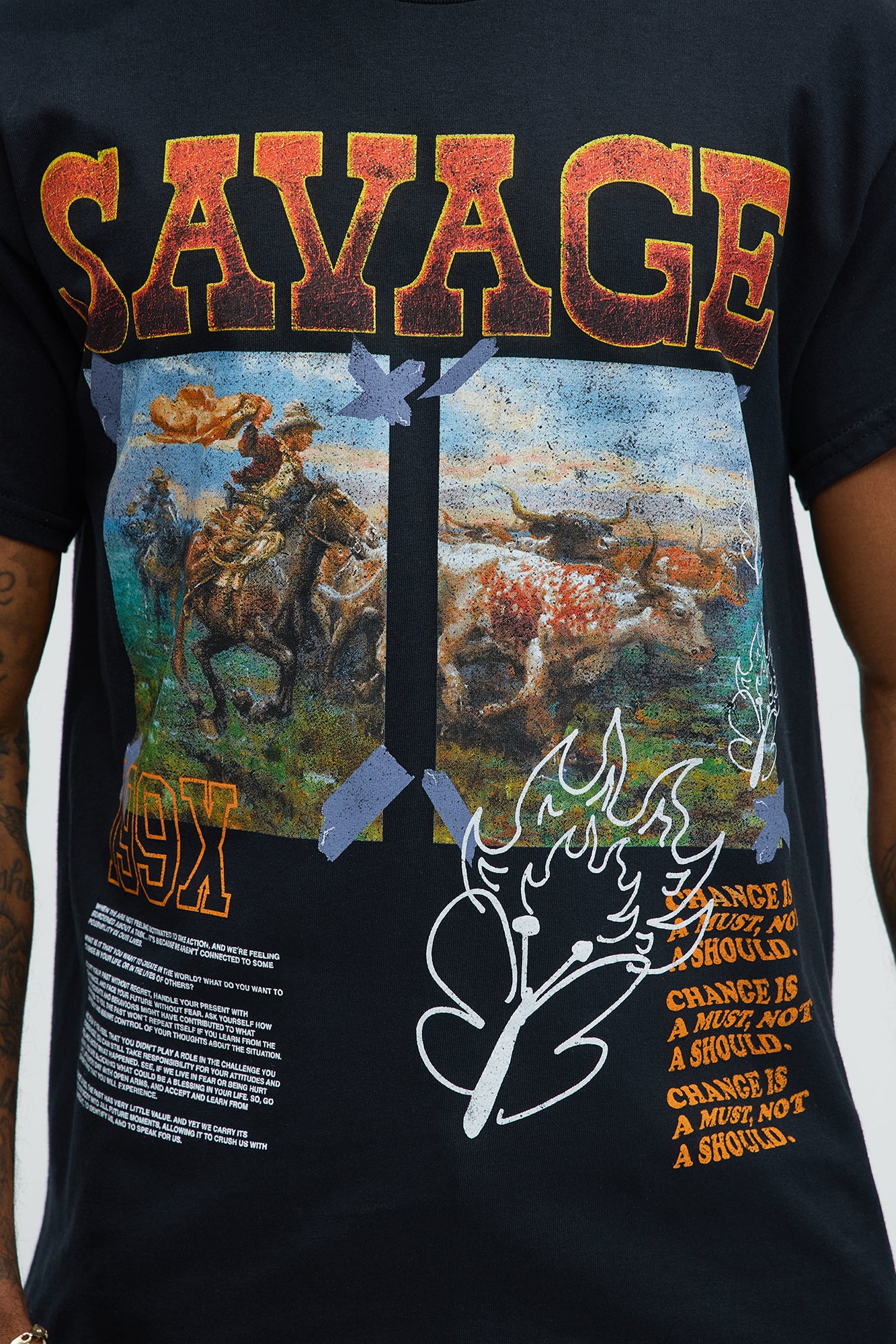 Savage West 199X Short Sleeve Tee - Black - Image 3