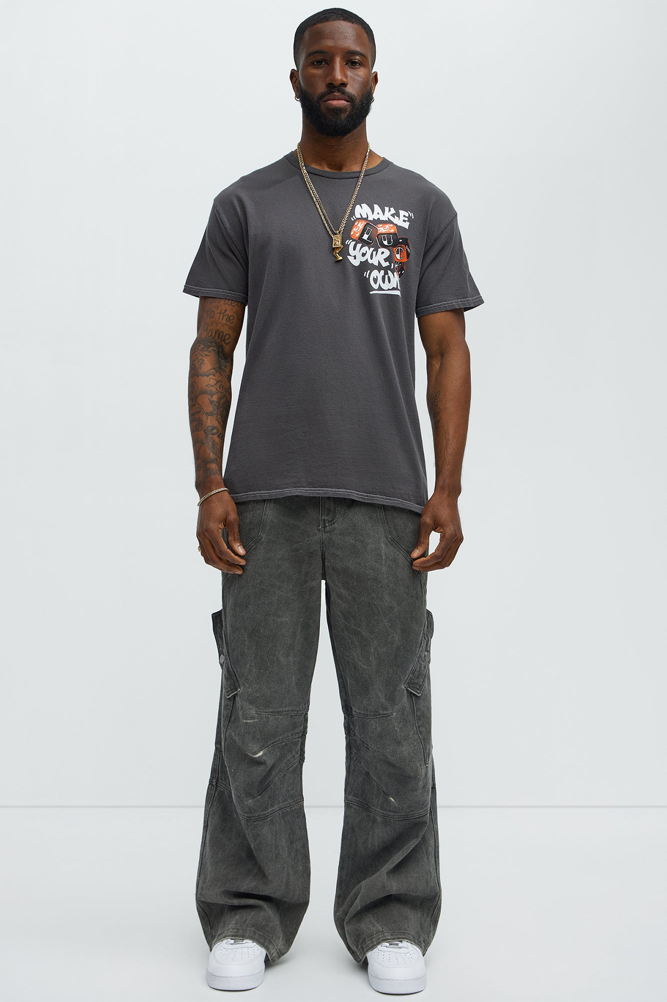 Make Your Own Luck Short Sleeve Tee - Charcoal - Image 3