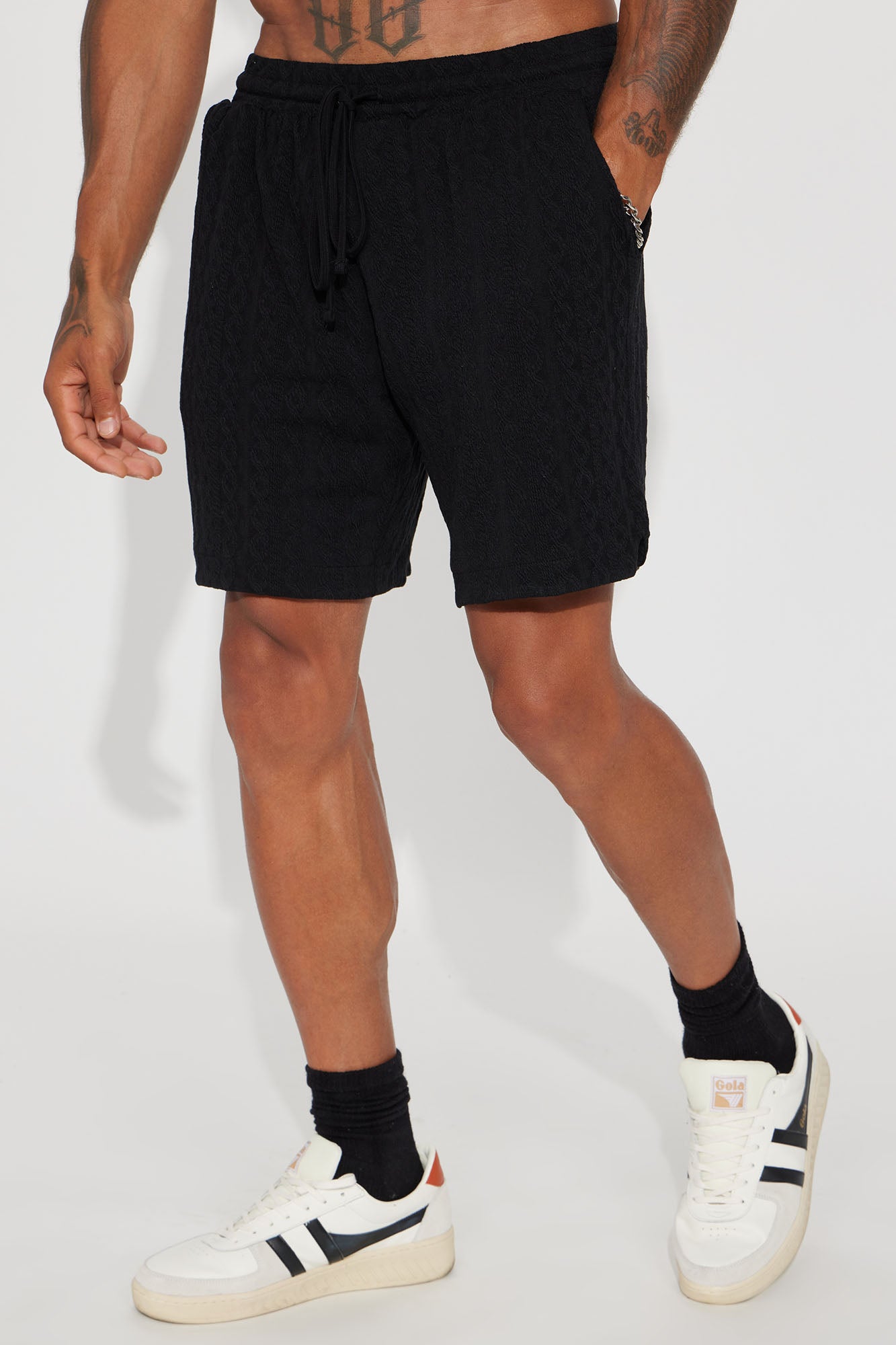 Check My Bank Statement Knit Shorts - Black - Image 4