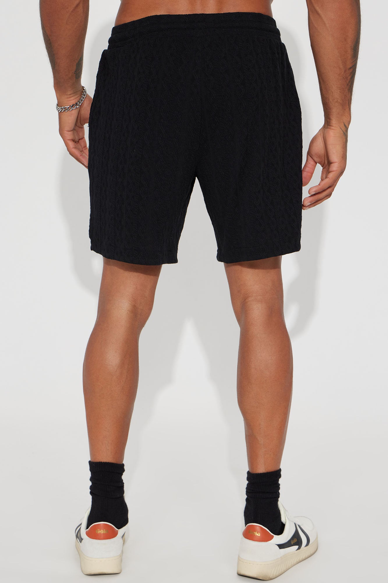 Check My Bank Statement Knit Shorts - Black - Image 5