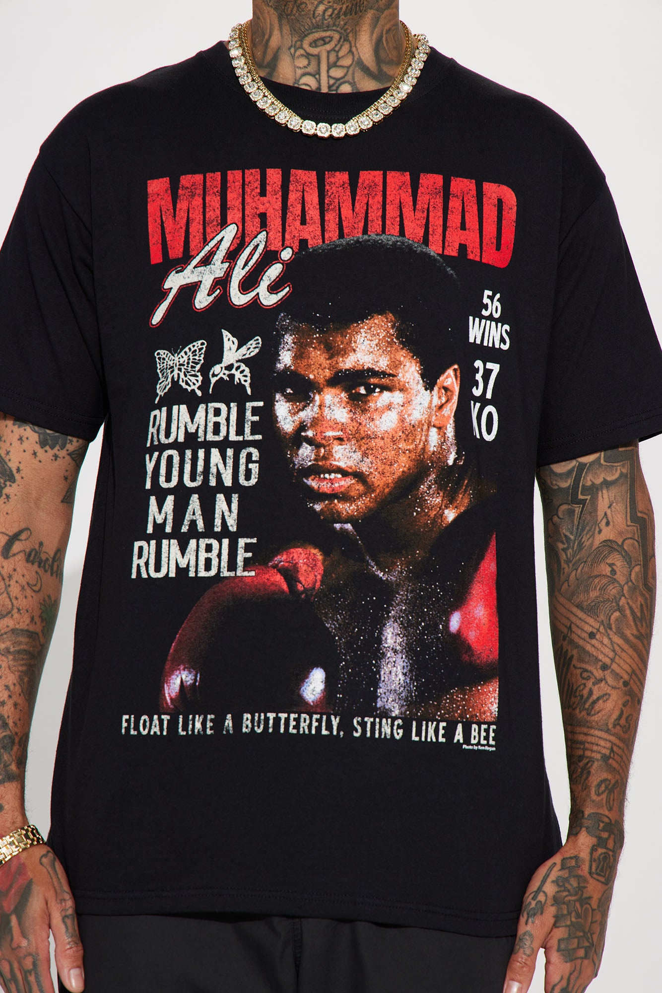 Muhammad Ali Rumble Short Sleeve Tee - Black - Image 4
