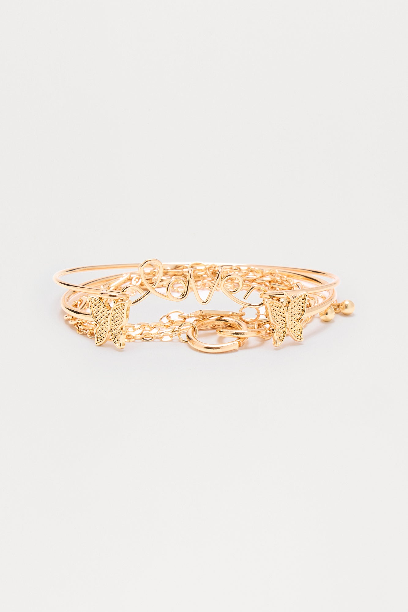Soft Spoken 5 Piece Bracelet Set - Gold - Image 3
