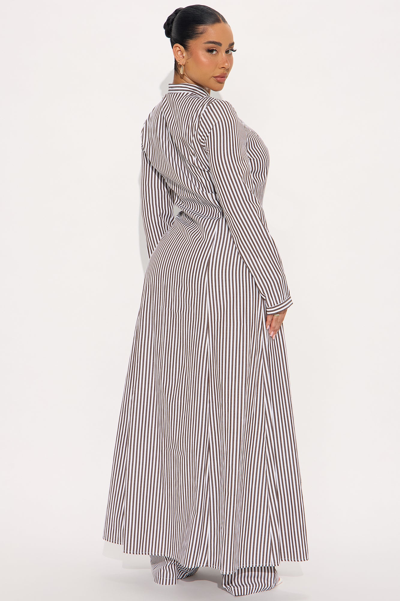 Yacht Trip Stripe Pant Set - Chocolate/Combo - Image 4