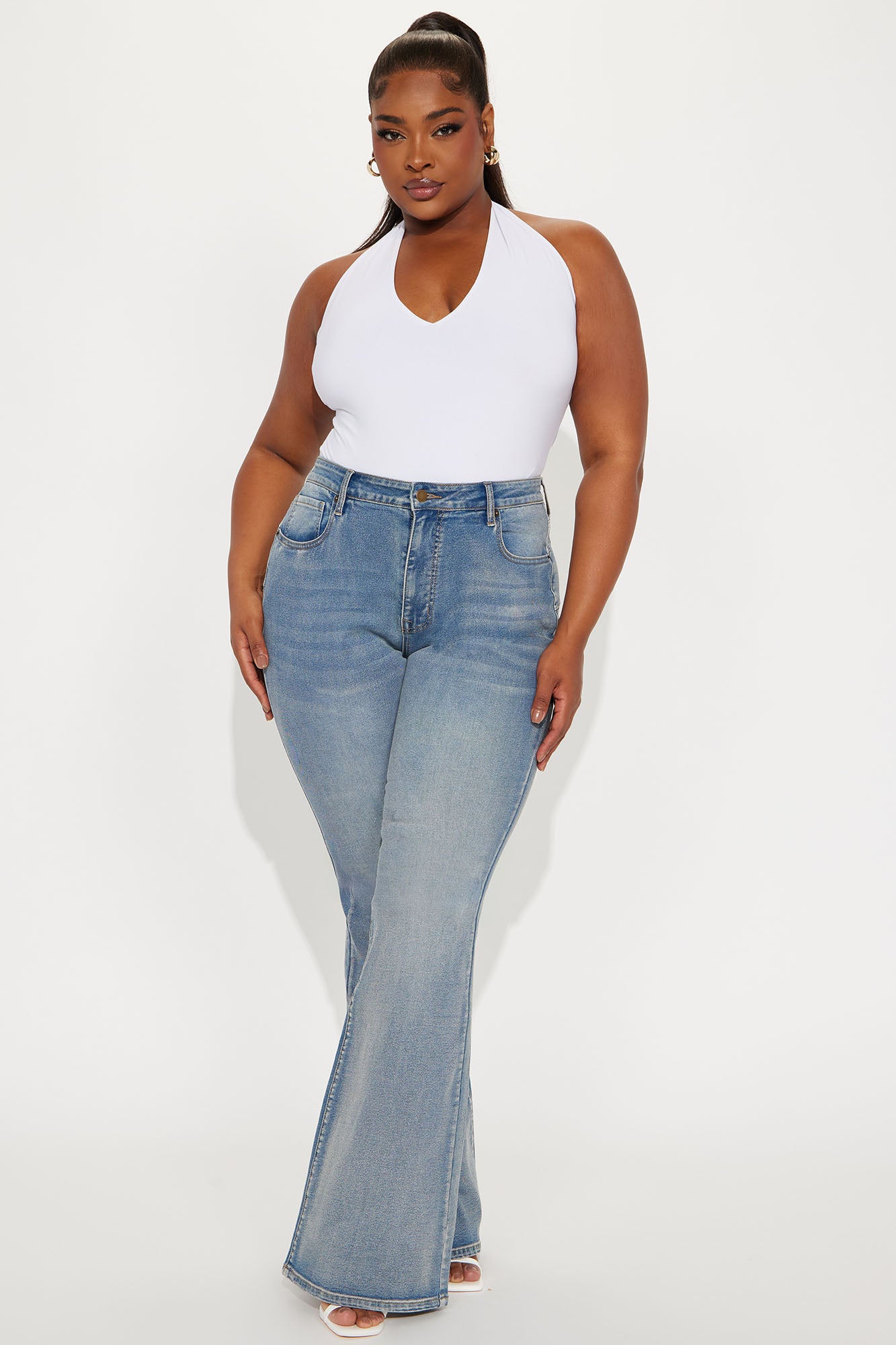 Tall Gemma Sculpting Stretch Flare Jeans - Vintage Wash - Image 4