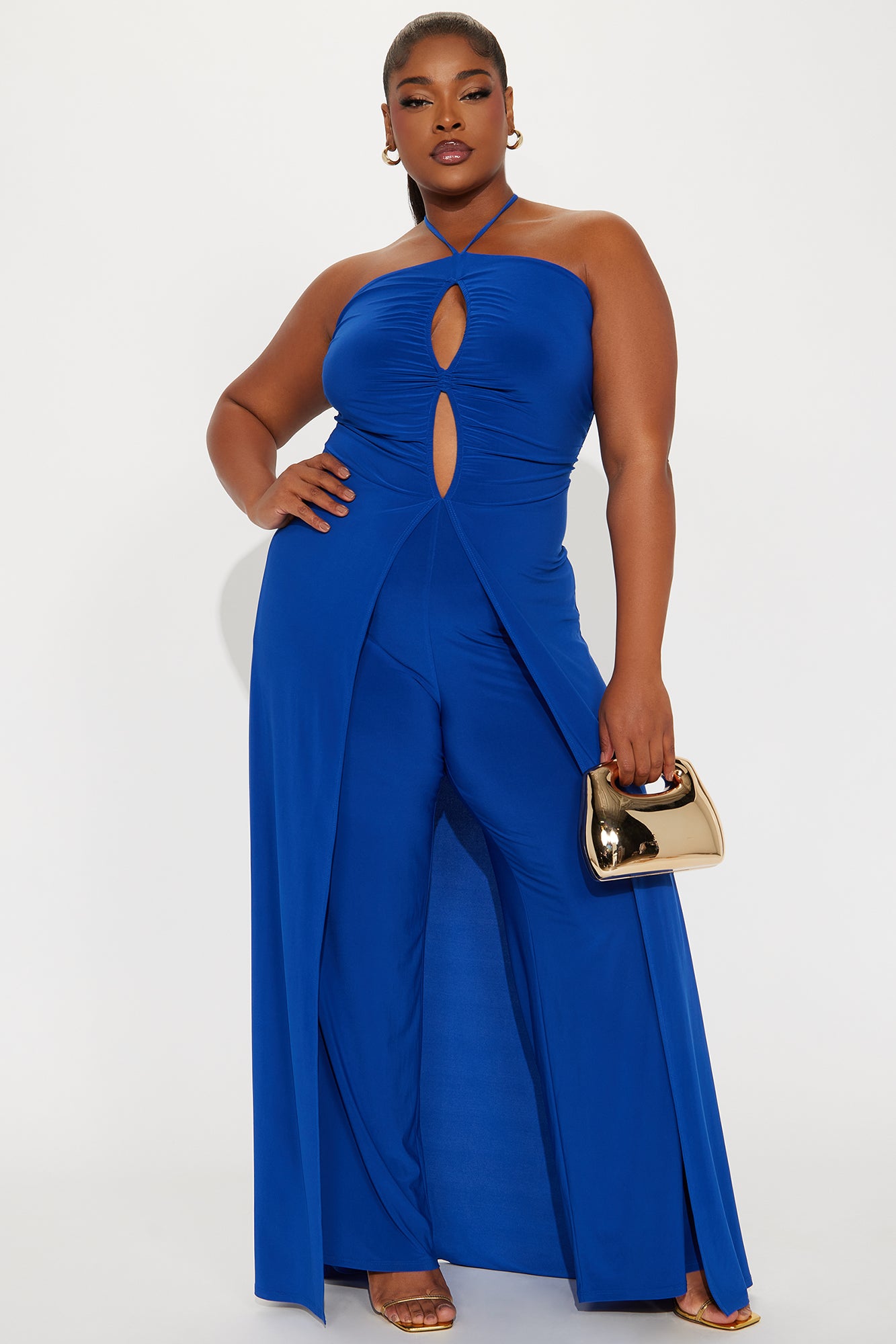 Liana Straight Leg Jumpsuit - Royal - Image 4