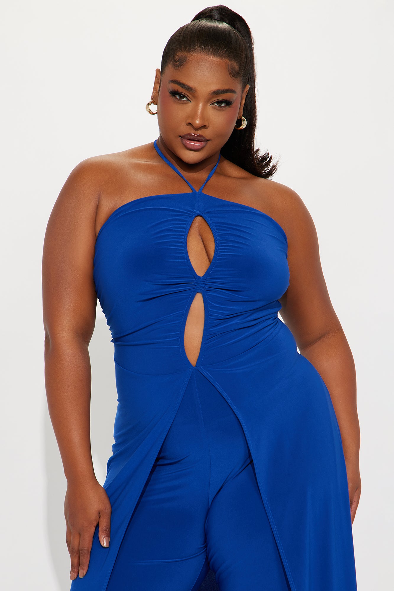Liana Straight Leg Jumpsuit - Royal - Image 5