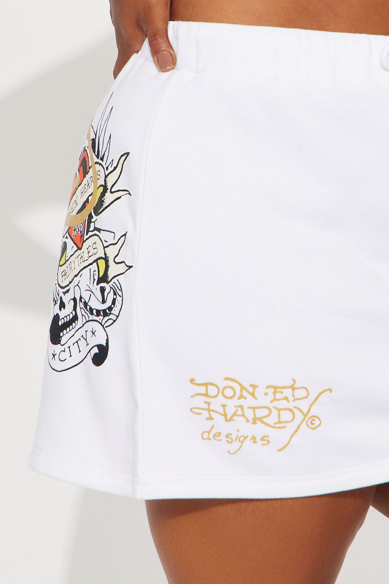Ed Hardy Broken Hearts Skirt Set - White - Image 11