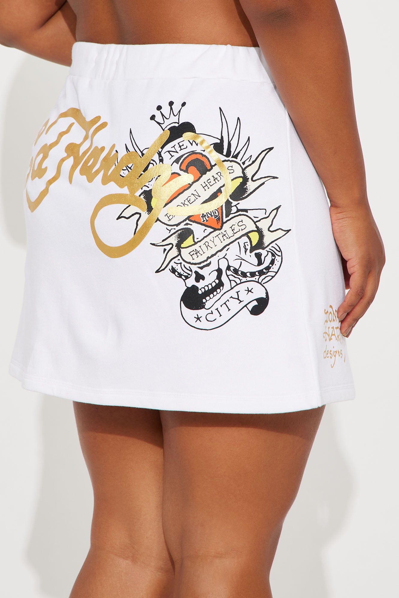 Ed Hardy Broken Hearts Skirt Set - White - Image 12