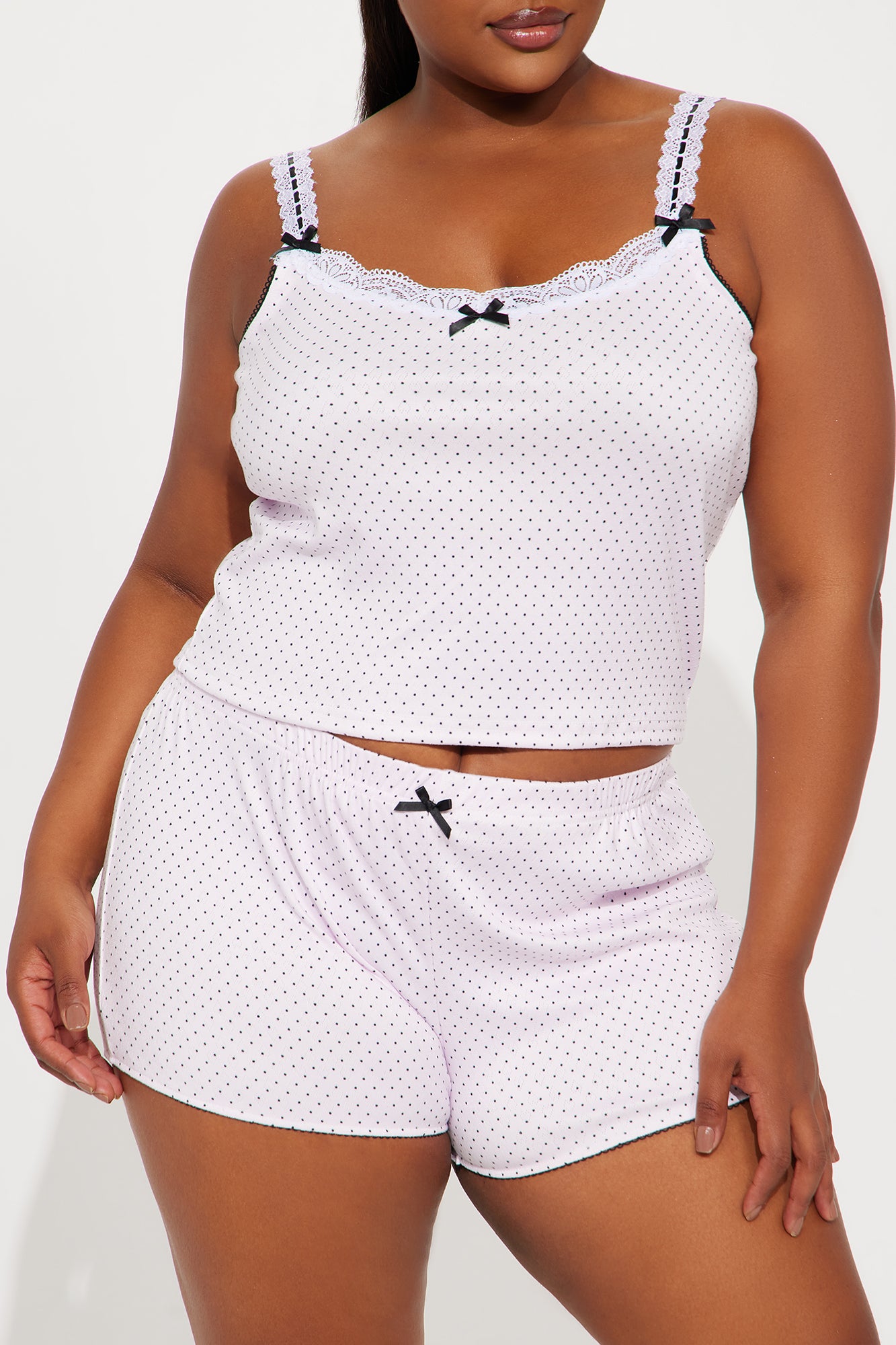 Cute Dreams Pointelle Cami PJ Short Set - Blush - Image 5