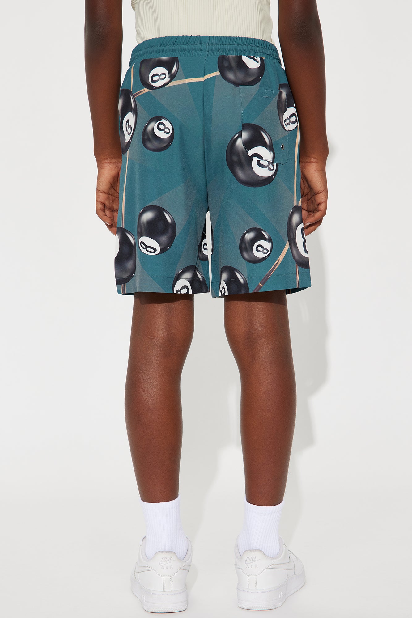 Mini 8-Ball Surf Printed Swim Trunk - Green/combo - Image 3