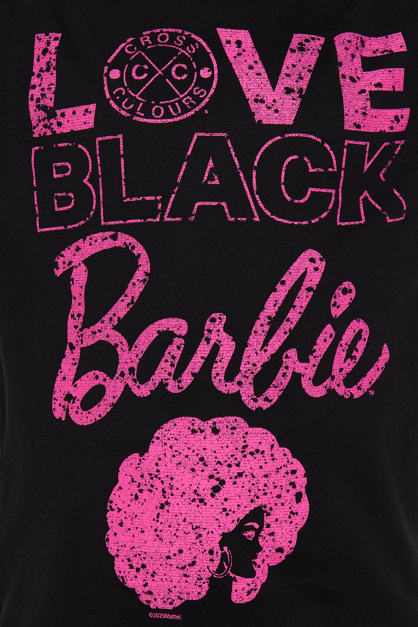 Mini Love Black Barbie Oversized Tee - Black - Image 3
