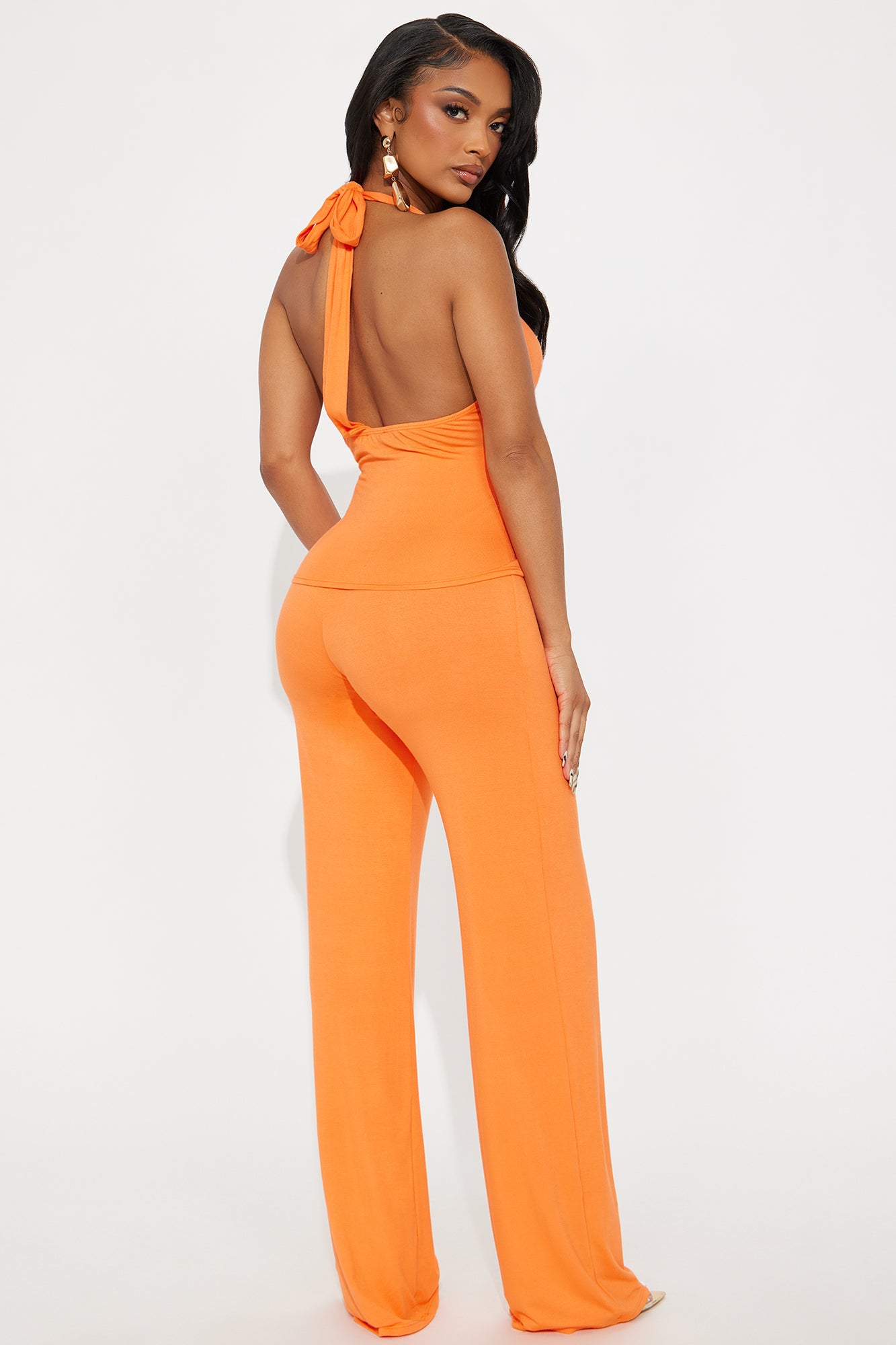 Harper Halter Pant Set - Orange - Image 3