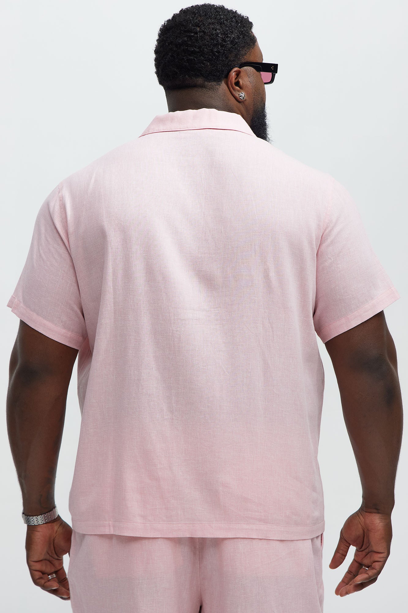 Bahamas Linen Shirt - Pink - Image 6
