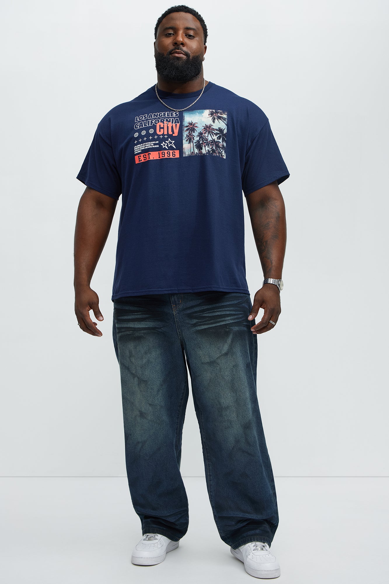LA Palm City Short Sleeve Tee - Navy - Image 5
