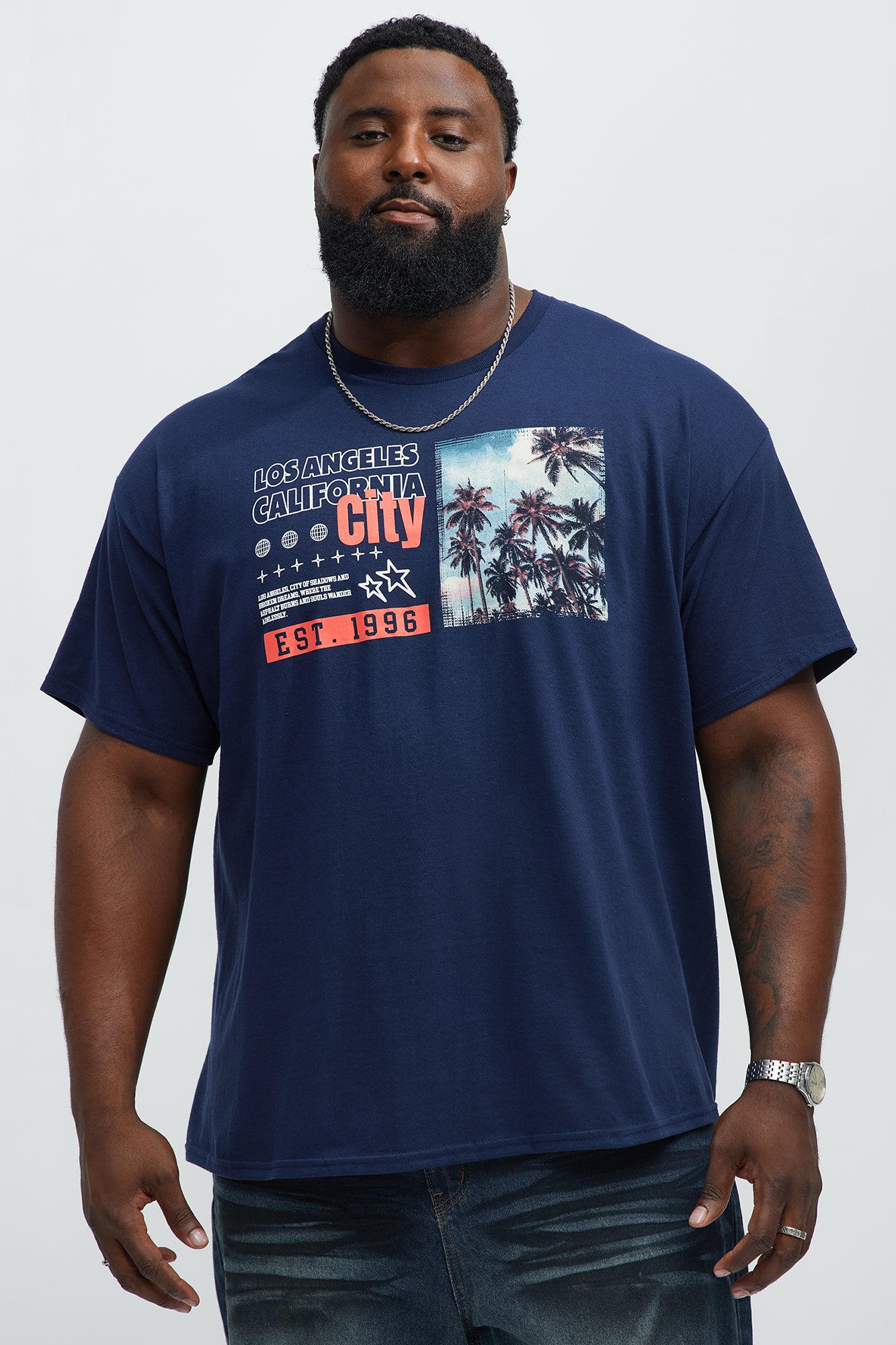 LA Palm City Short Sleeve Tee - Navy - Image 4