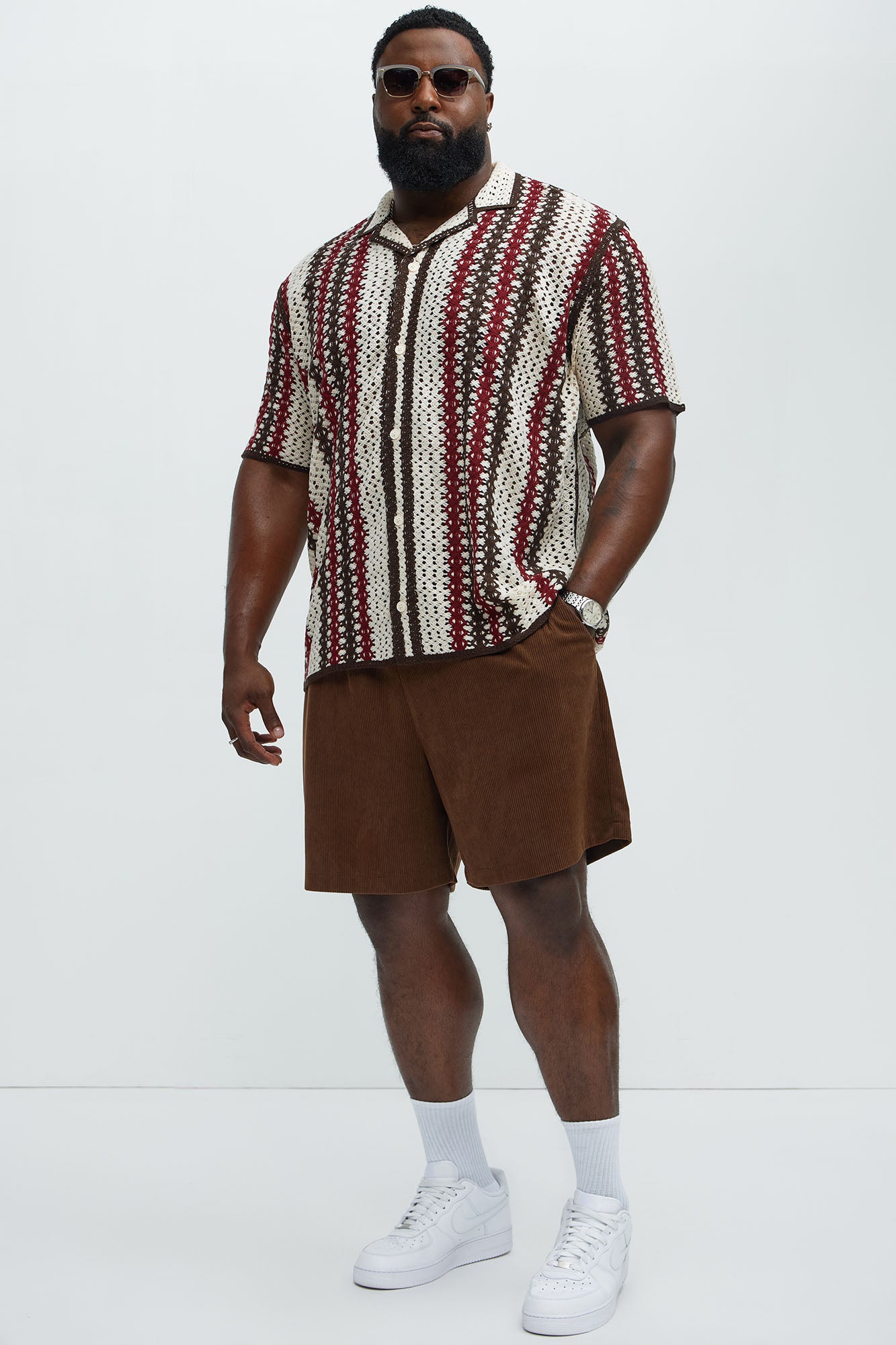 Beau Relaxed Corduroy Shorts - Brown - Image 5