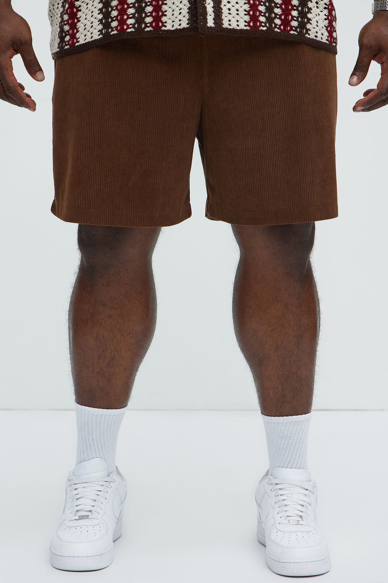 Beau Relaxed Corduroy Shorts - Brown - Image 6