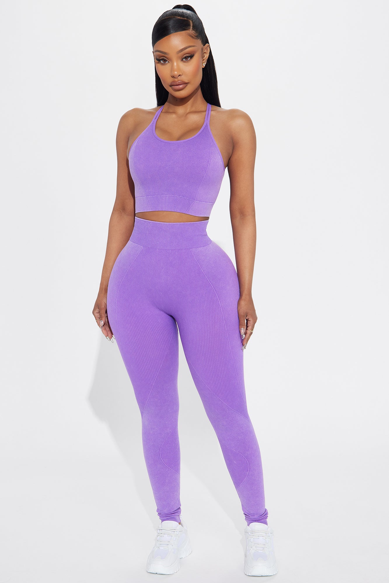 Stretch It Out Active Sports Bra - Lavender - Image 3