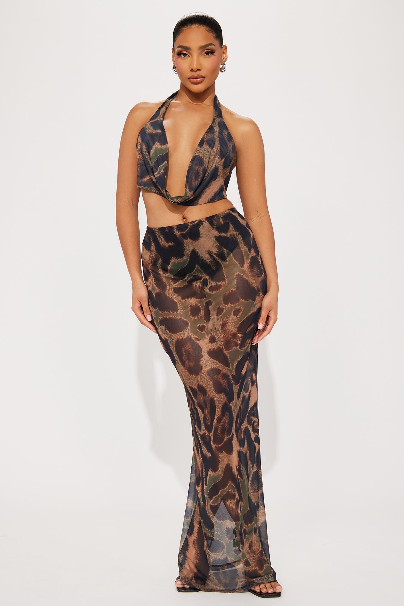 Living Wild Mesh Skirt Set - Leopard - Image 3