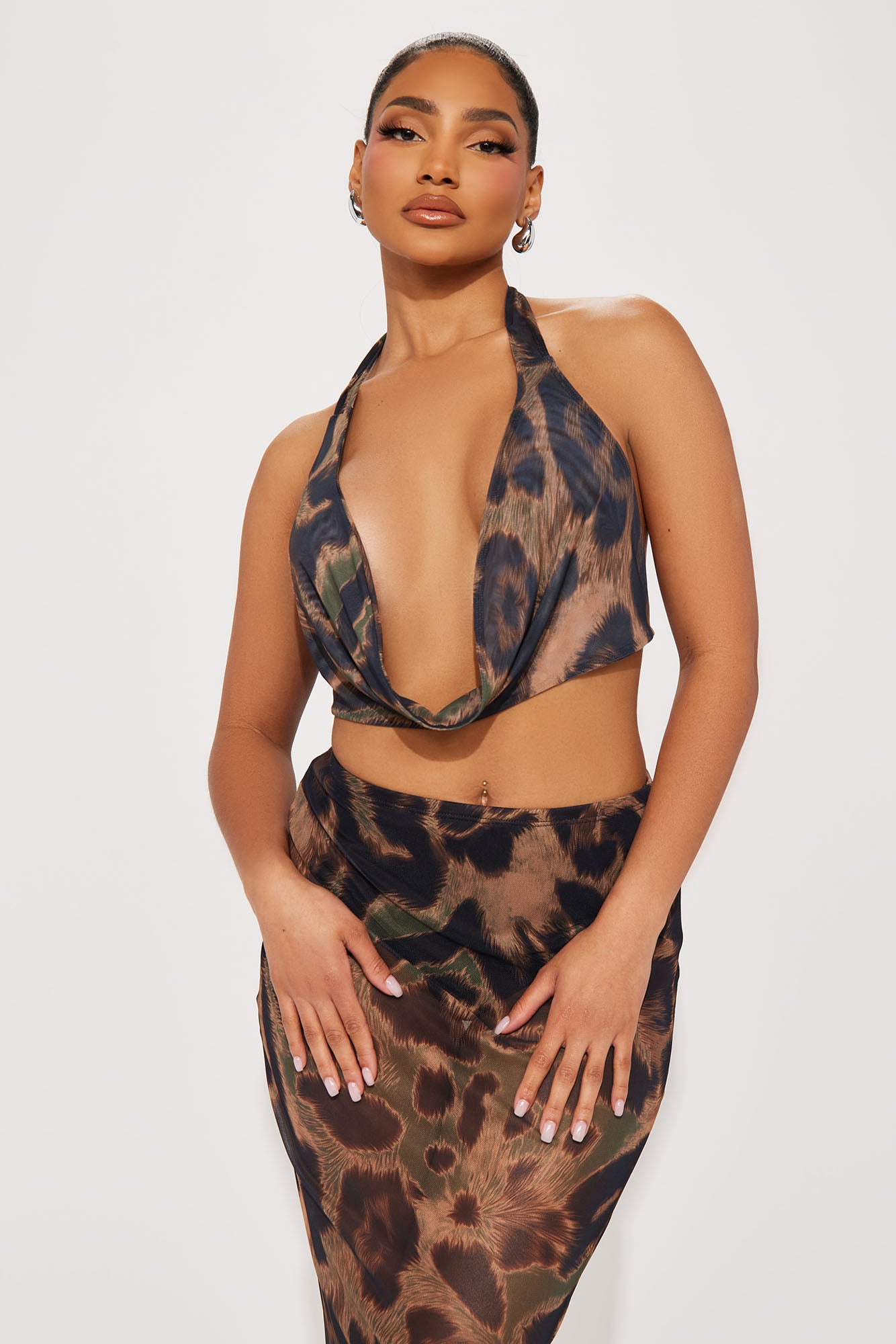 Living Wild Mesh Skirt Set - Leopard - Image 4